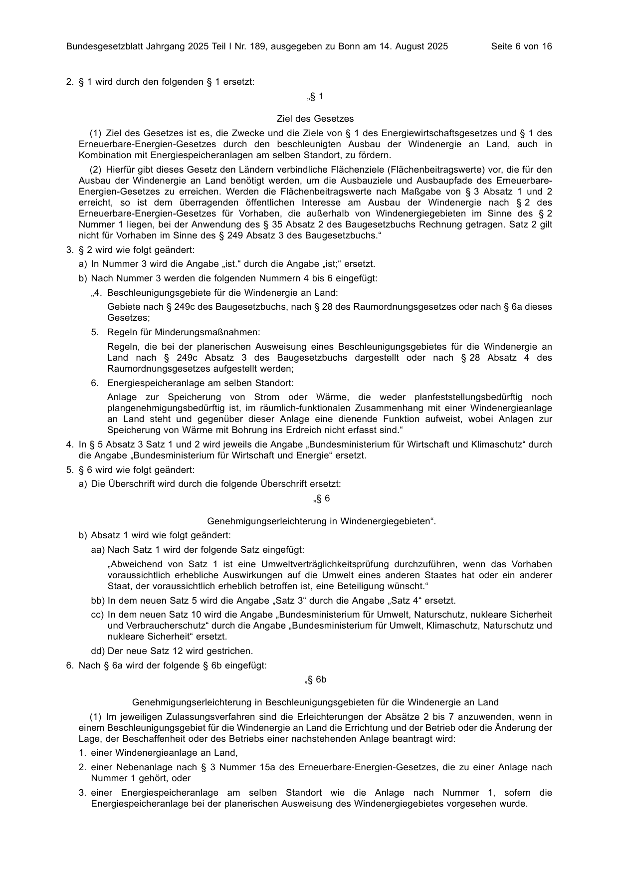 BGBl. 2025, Seite 6 — Originalseite als Abbildung