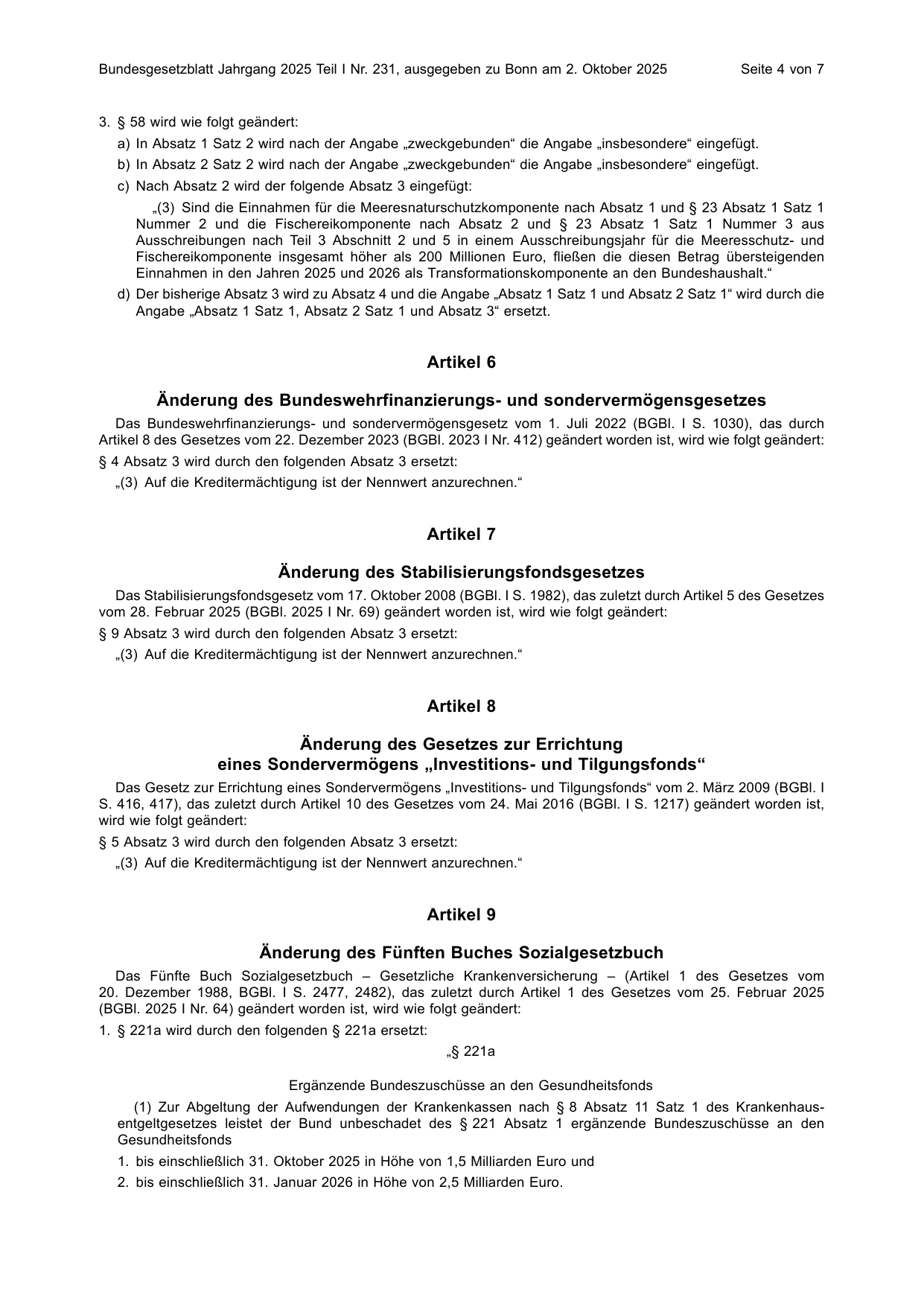 BGBl. 2025, Seite 4 — Originalseite als Abbildung