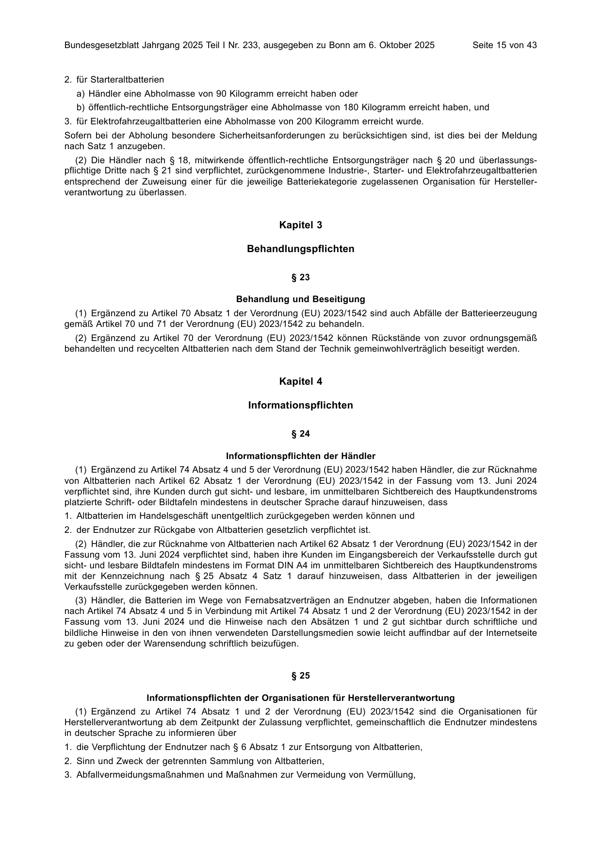 BGBl. 2025, Seite 15 — Originalseite als Abbildung