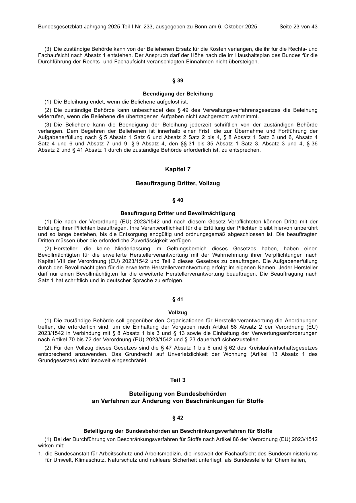 BGBl. 2025, Seite 23 — Originalseite als Abbildung