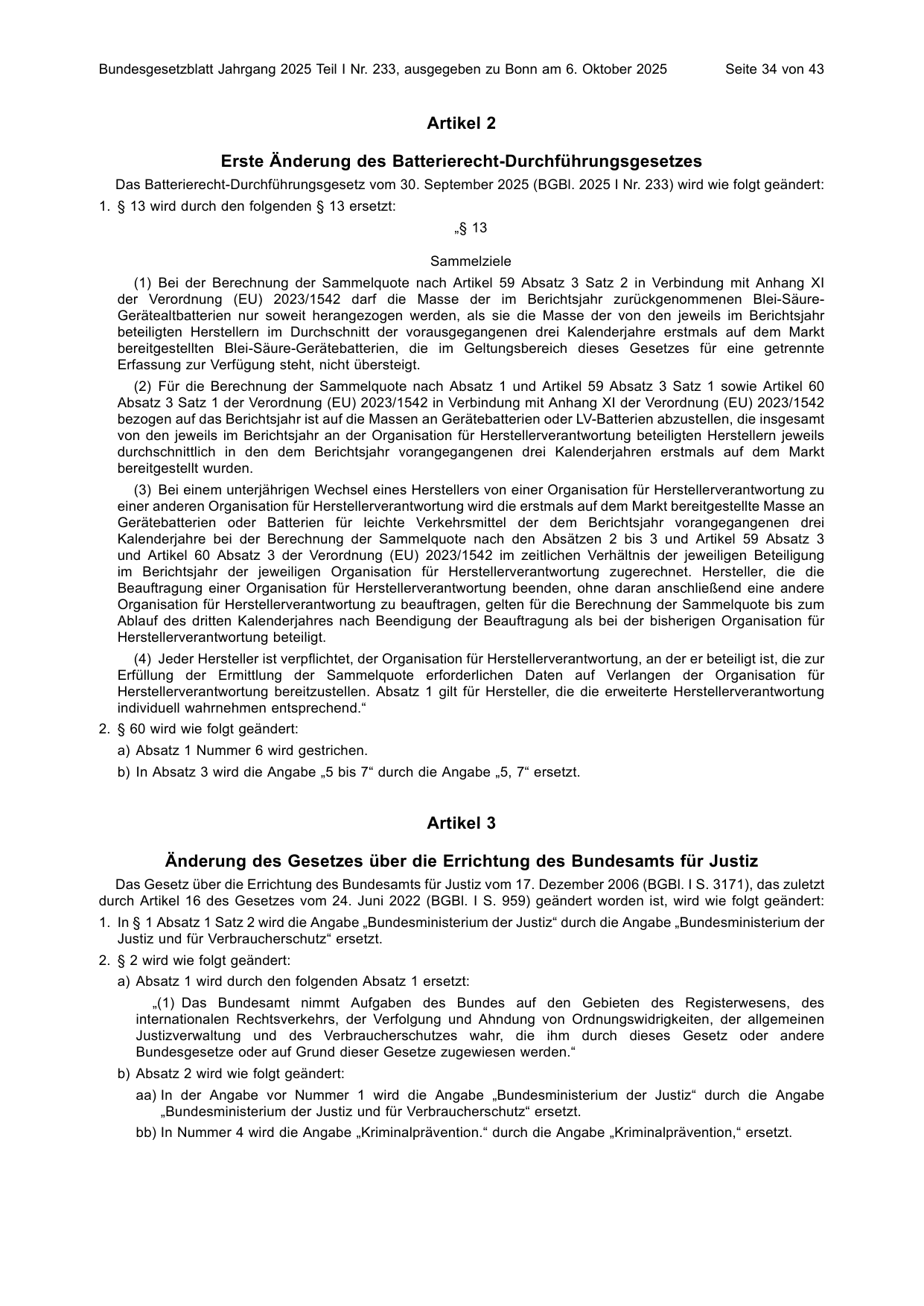 BGBl. 2025, Seite 34 — Originalseite als Abbildung