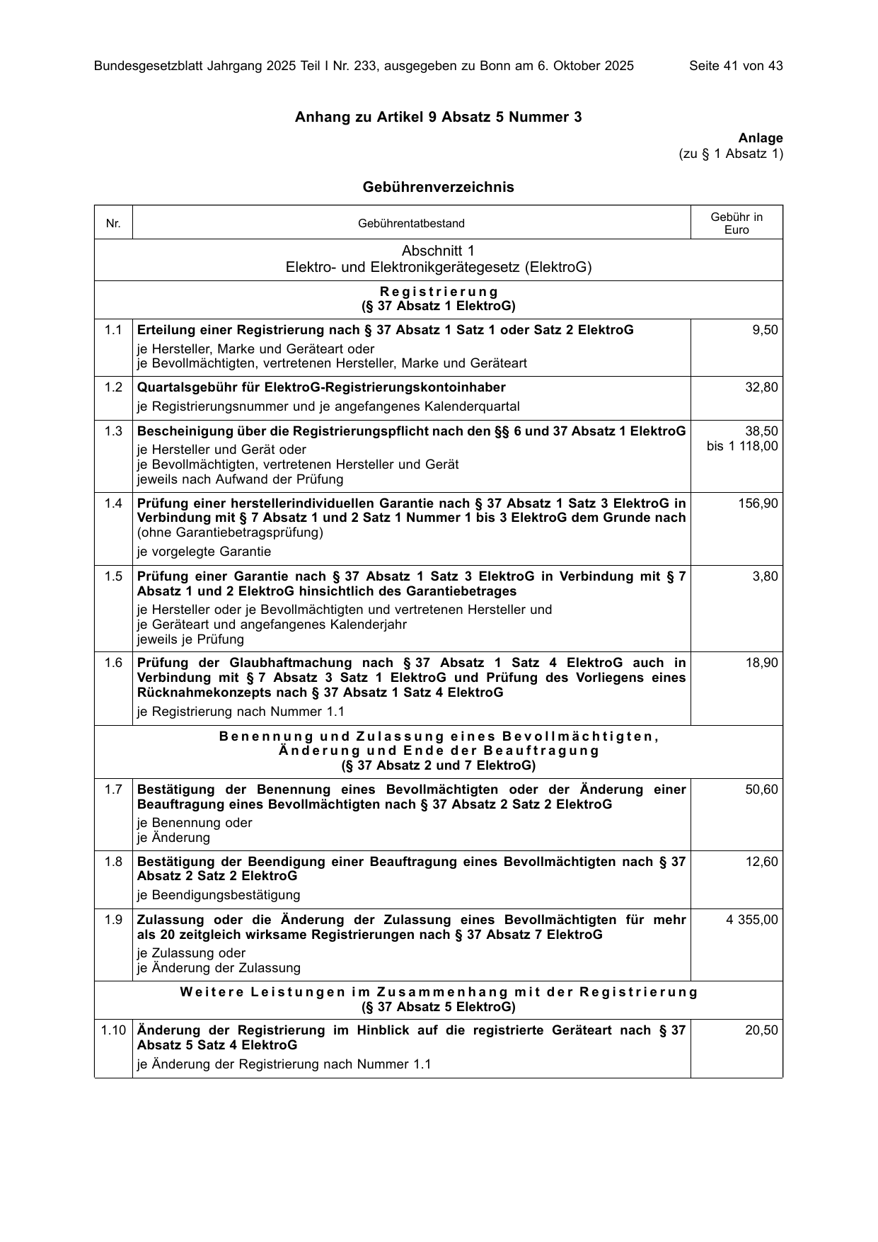BGBl. 2025, Seite 41 — Originalseite als Abbildung