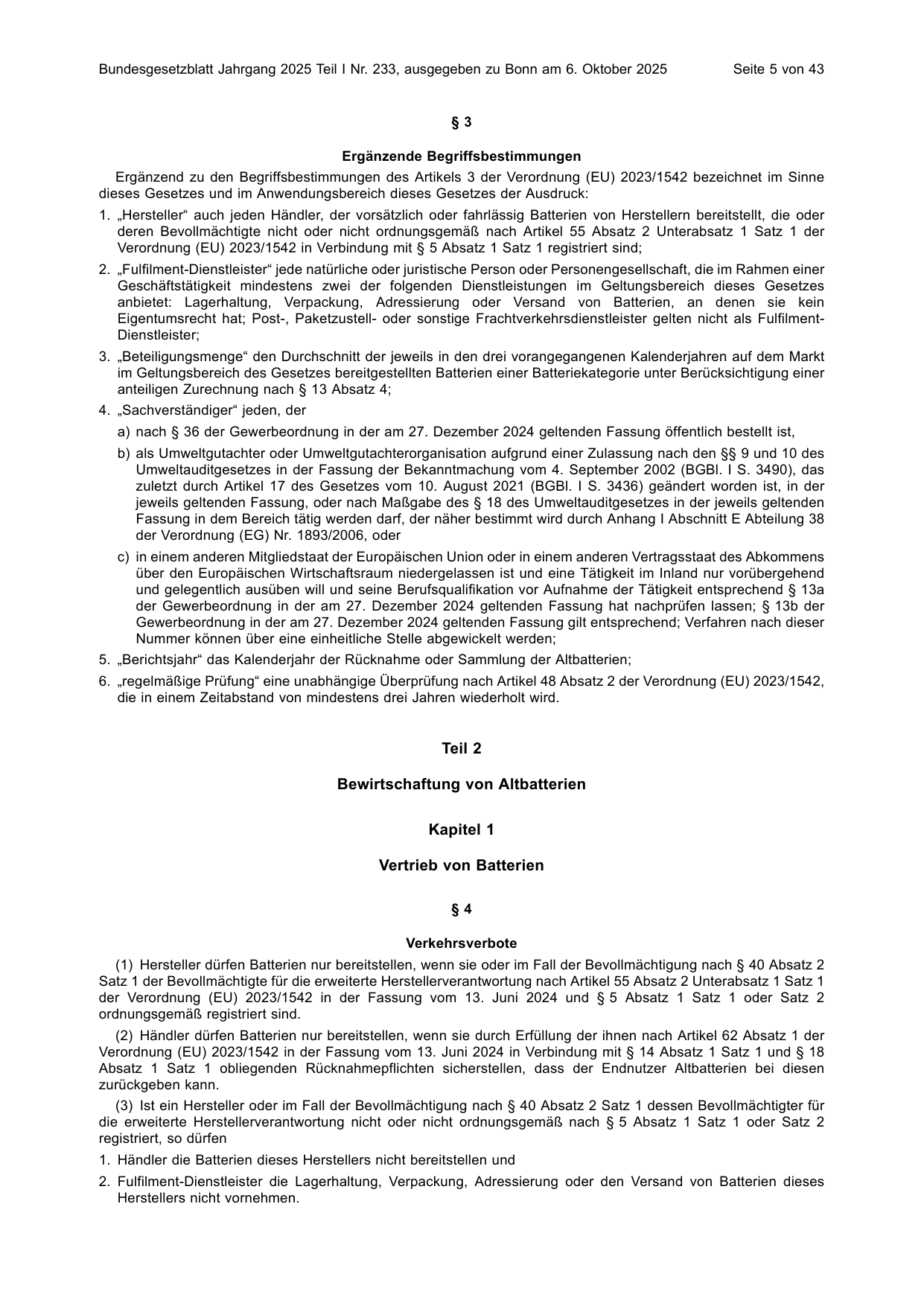 BGBl. 2025, Seite 5 — Originalseite als Abbildung