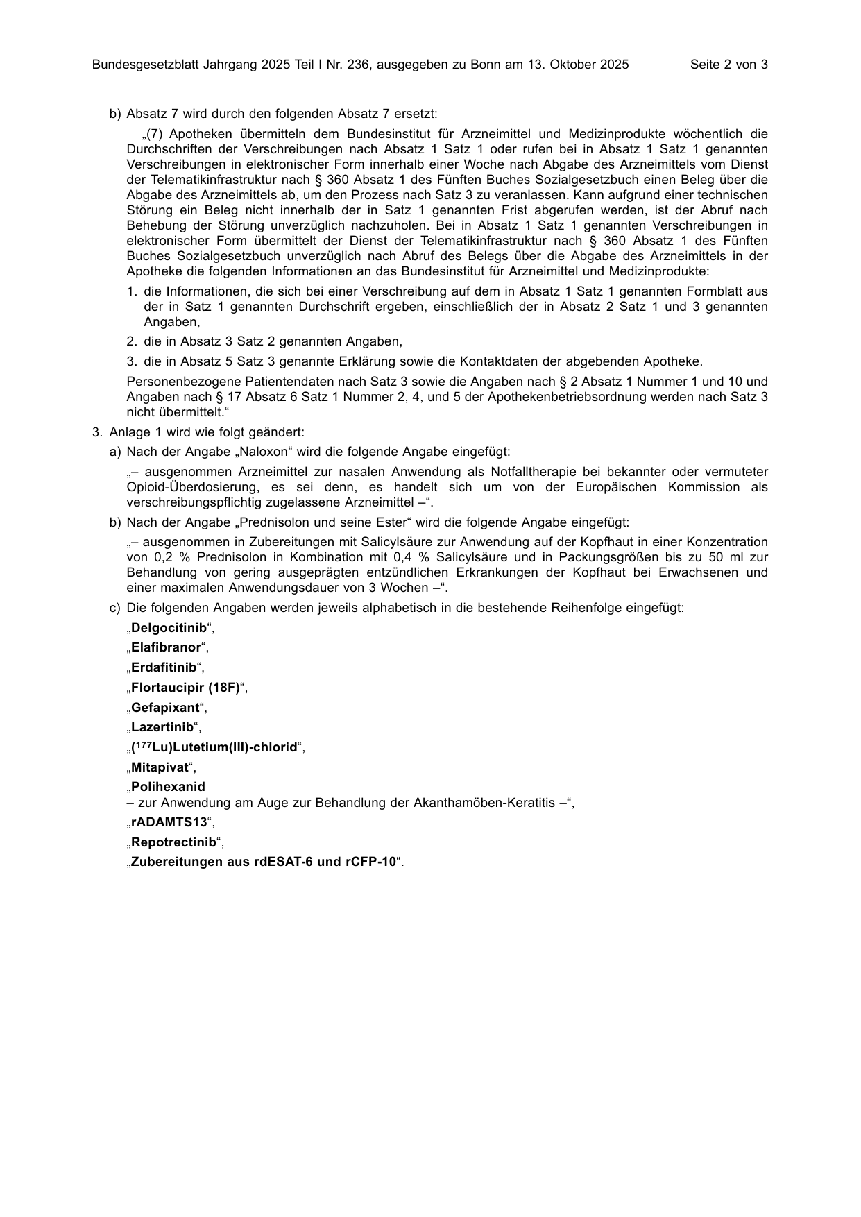 BGBl. 2025, Seite 2 — Originalseite als Abbildung