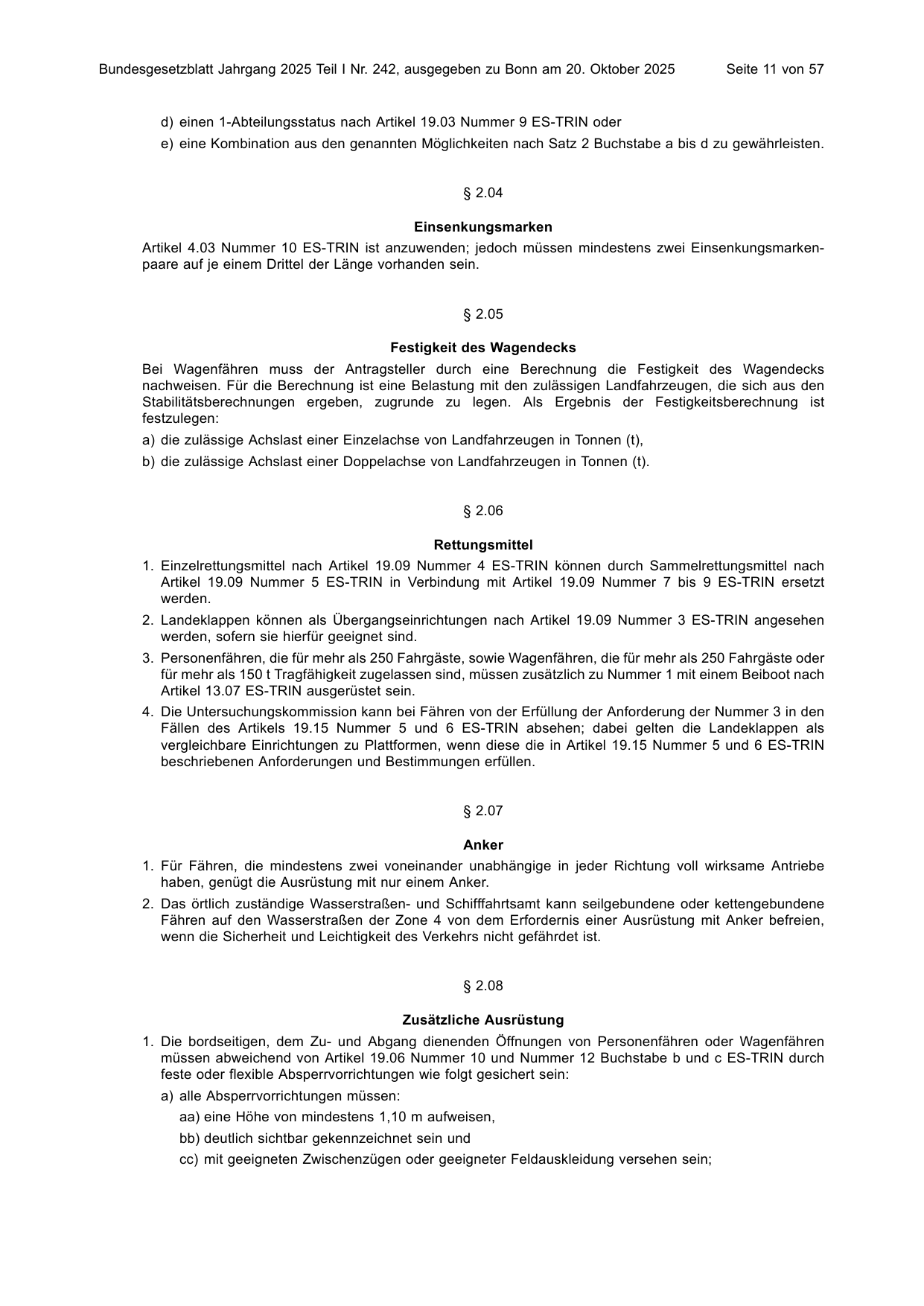 BGBl. 2025, Seite 11 — Originalseite als Abbildung