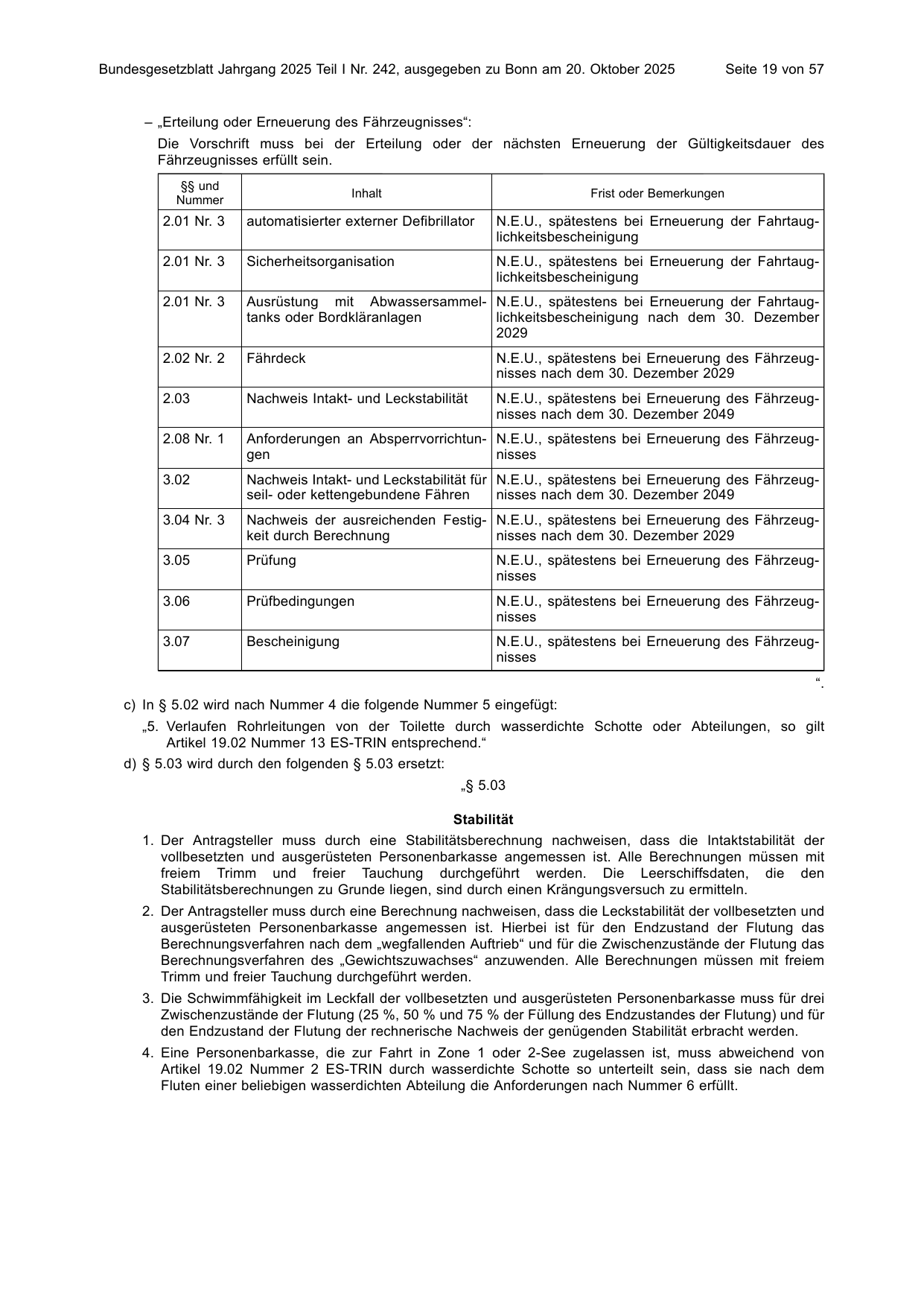 BGBl. 2025, Seite 19 — Originalseite als Abbildung