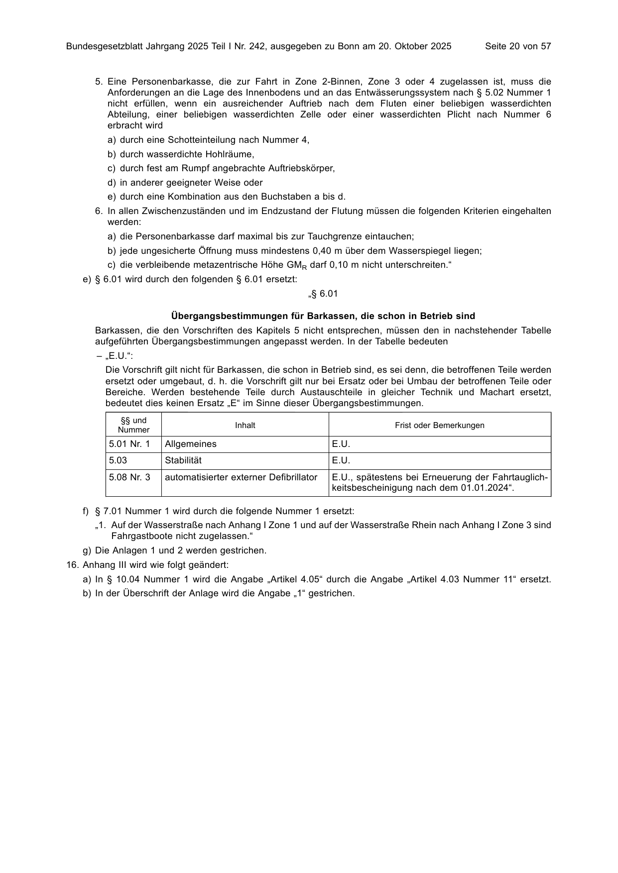 BGBl. 2025, Seite 20 — Originalseite als Abbildung