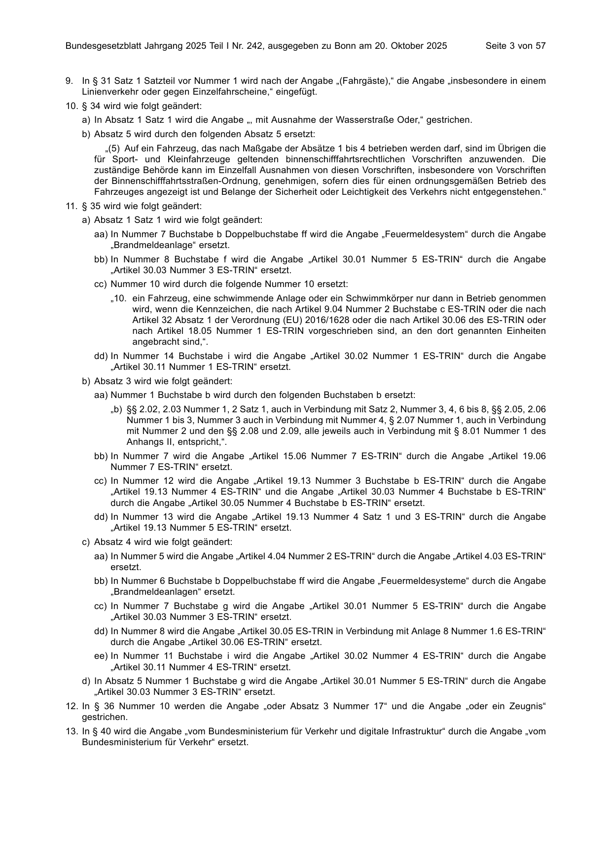 BGBl. 2025, Seite 3 — Originalseite als Abbildung
