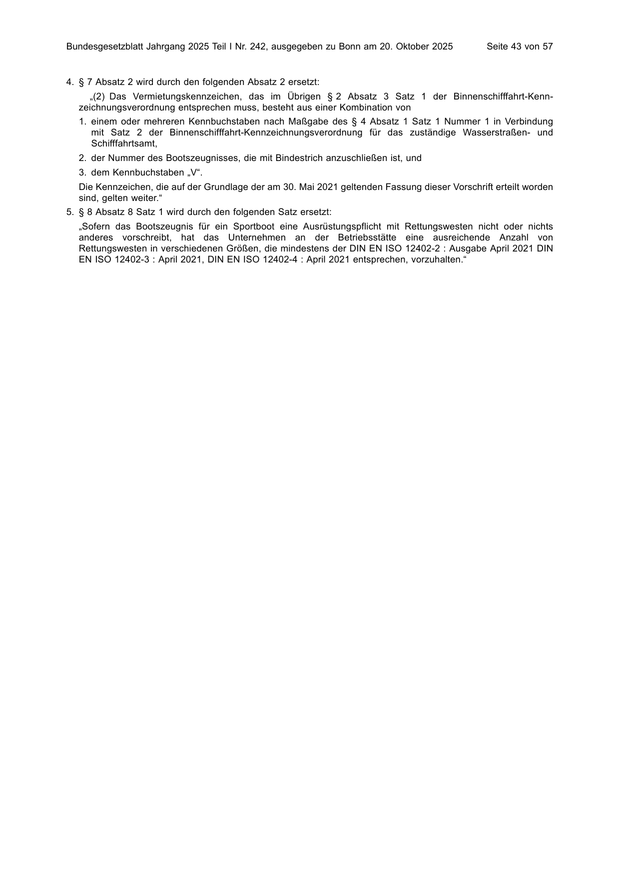 BGBl. 2025, Seite 43 — Originalseite als Abbildung