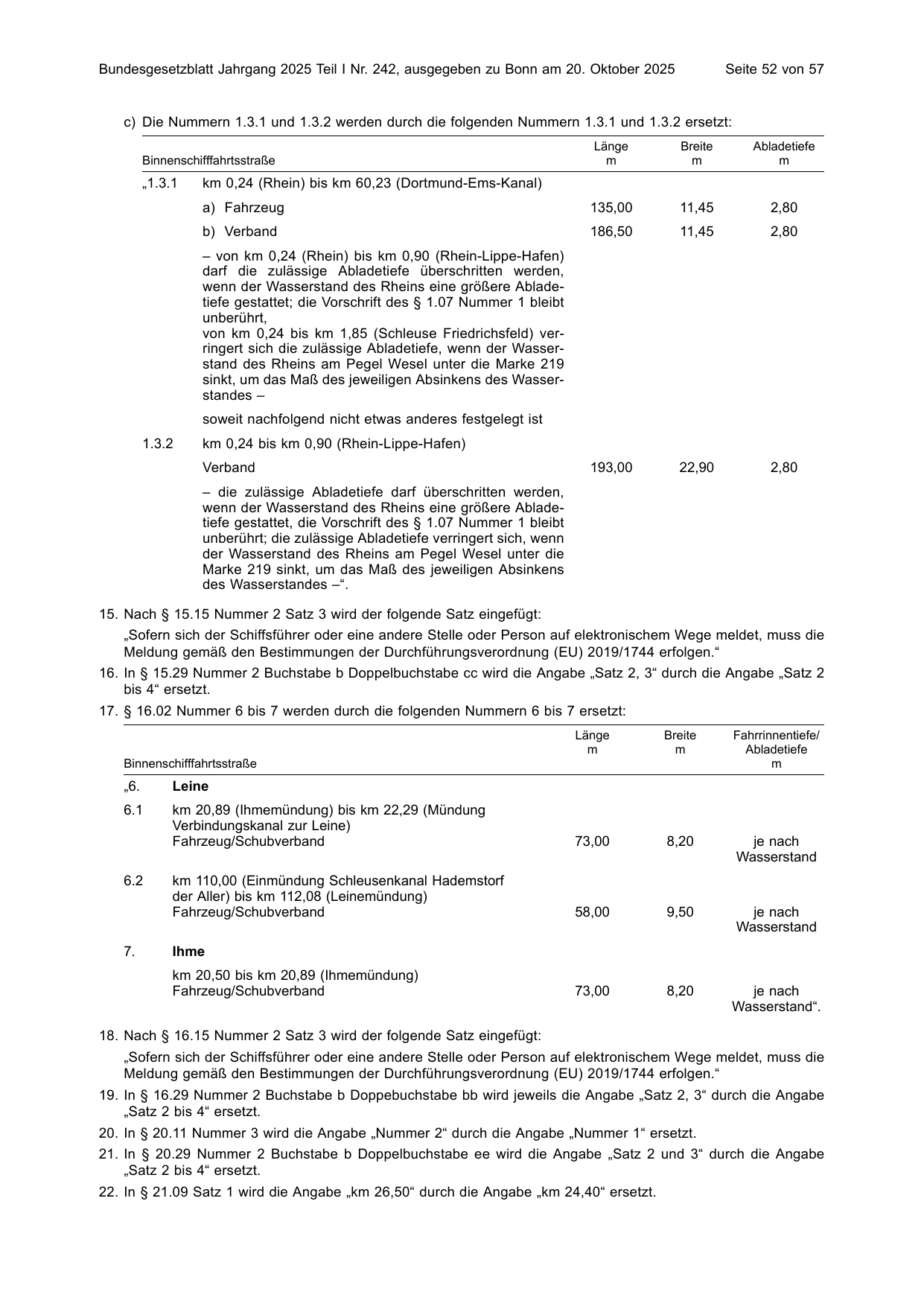 BGBl. 2025, Seite 52 — Originalseite als Abbildung