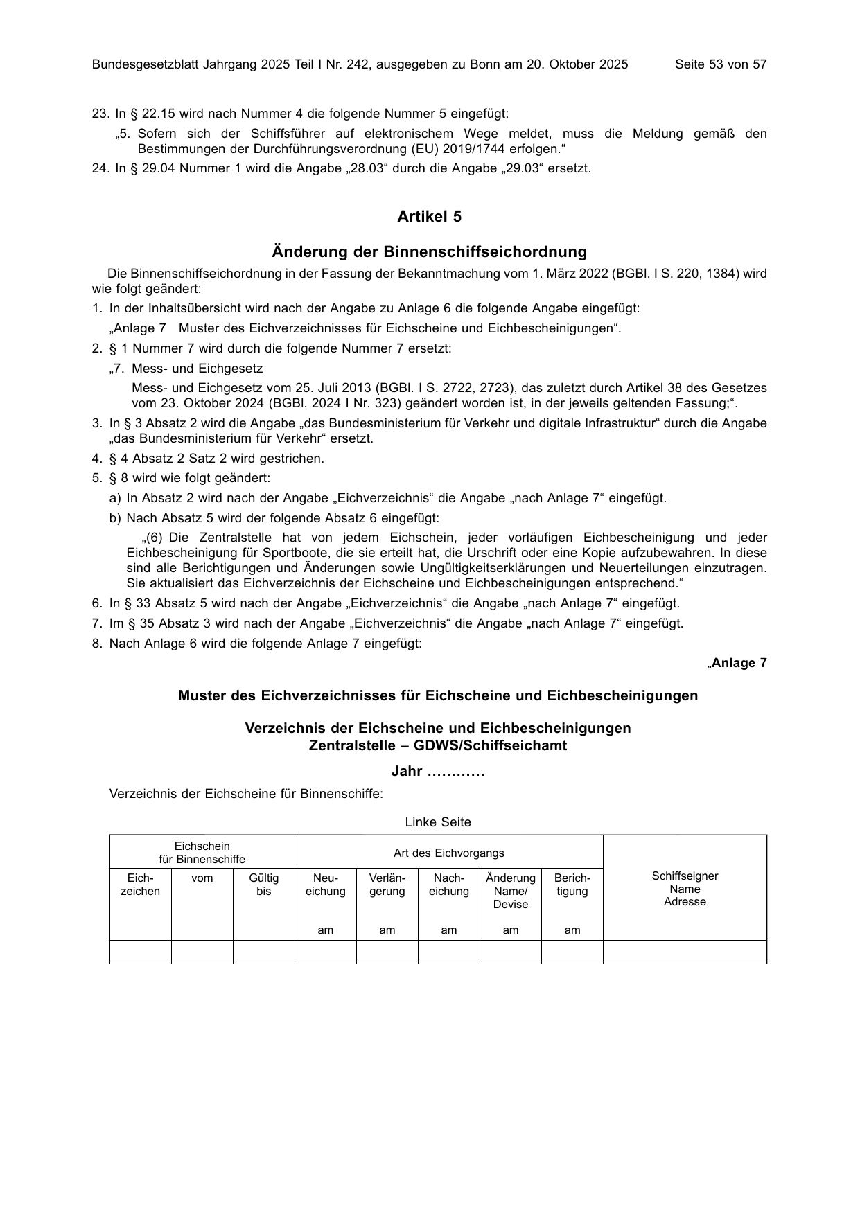 BGBl. 2025, Seite 53 — Originalseite als Abbildung