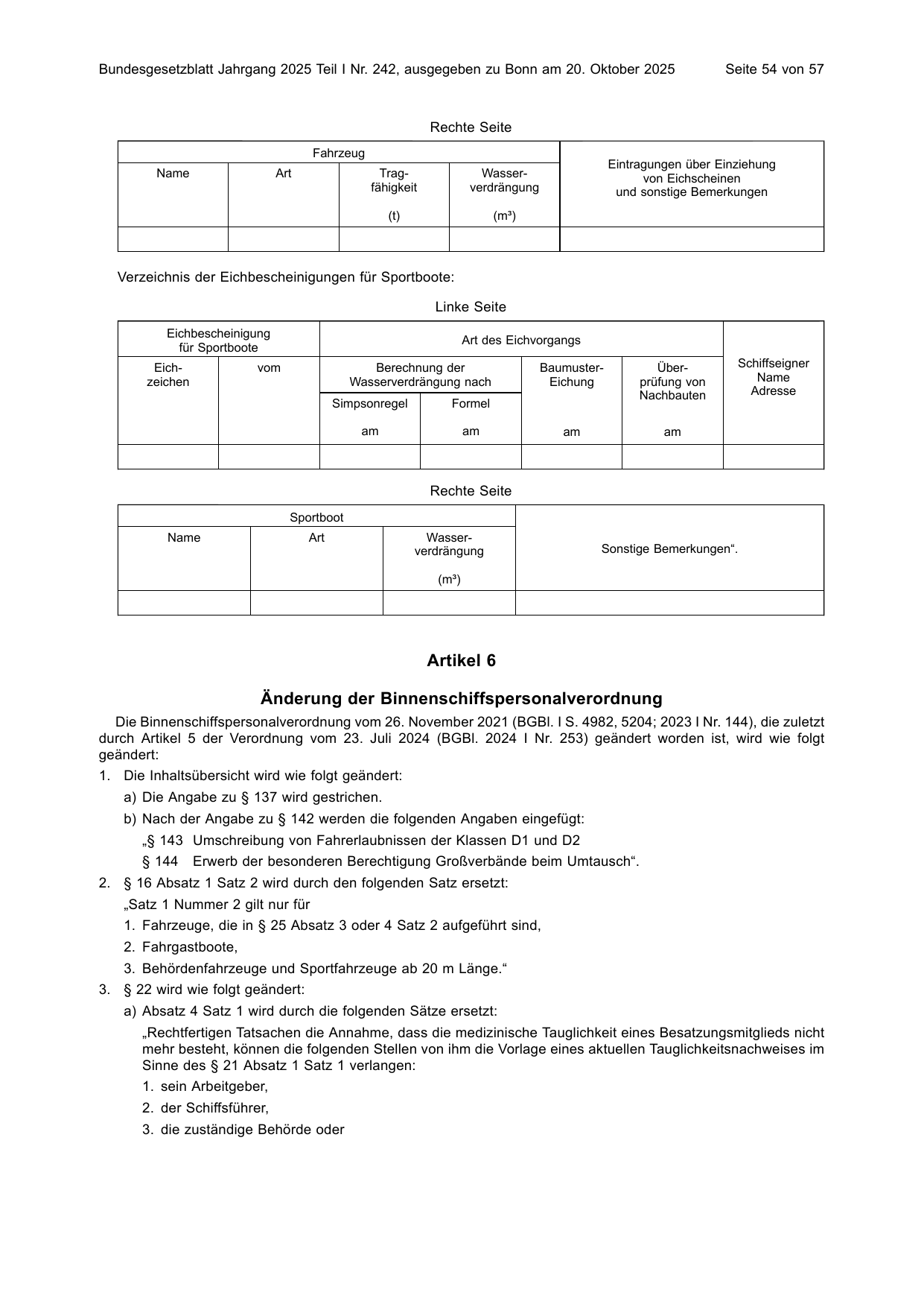 BGBl. 2025, Seite 54 — Originalseite als Abbildung