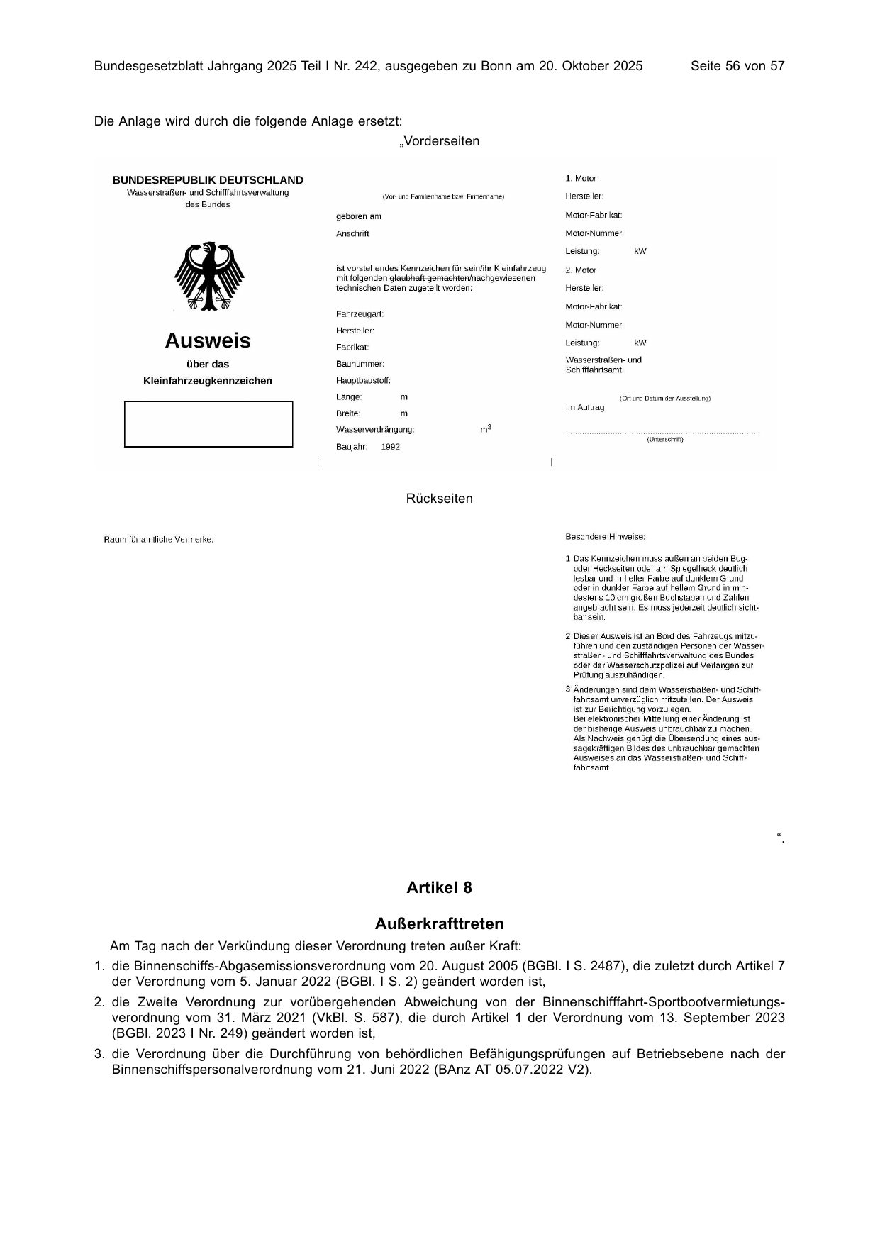 BGBl. 2025, Seite 56 — Originalseite als Abbildung