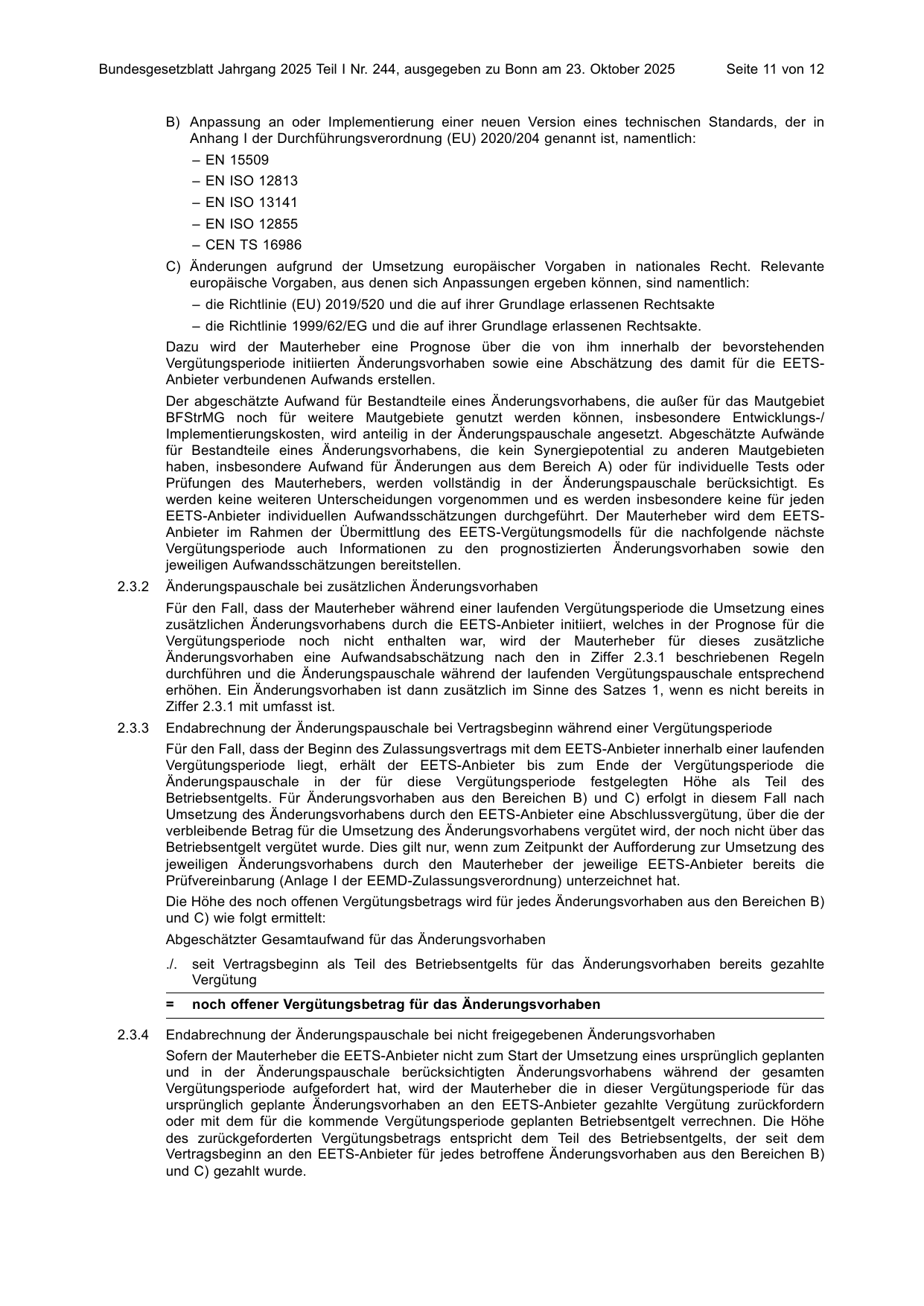 BGBl. 2025, Seite 11 — Originalseite als Abbildung