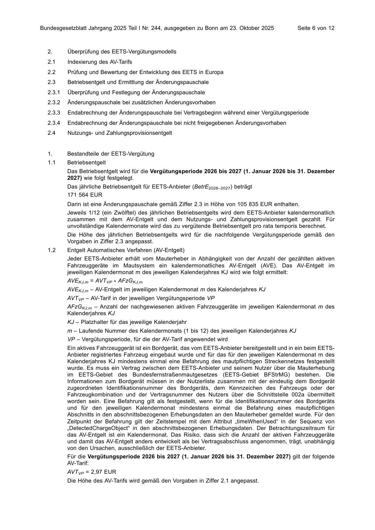 BGBl. 2025, Seite 6 — Originalseite als Abbildung