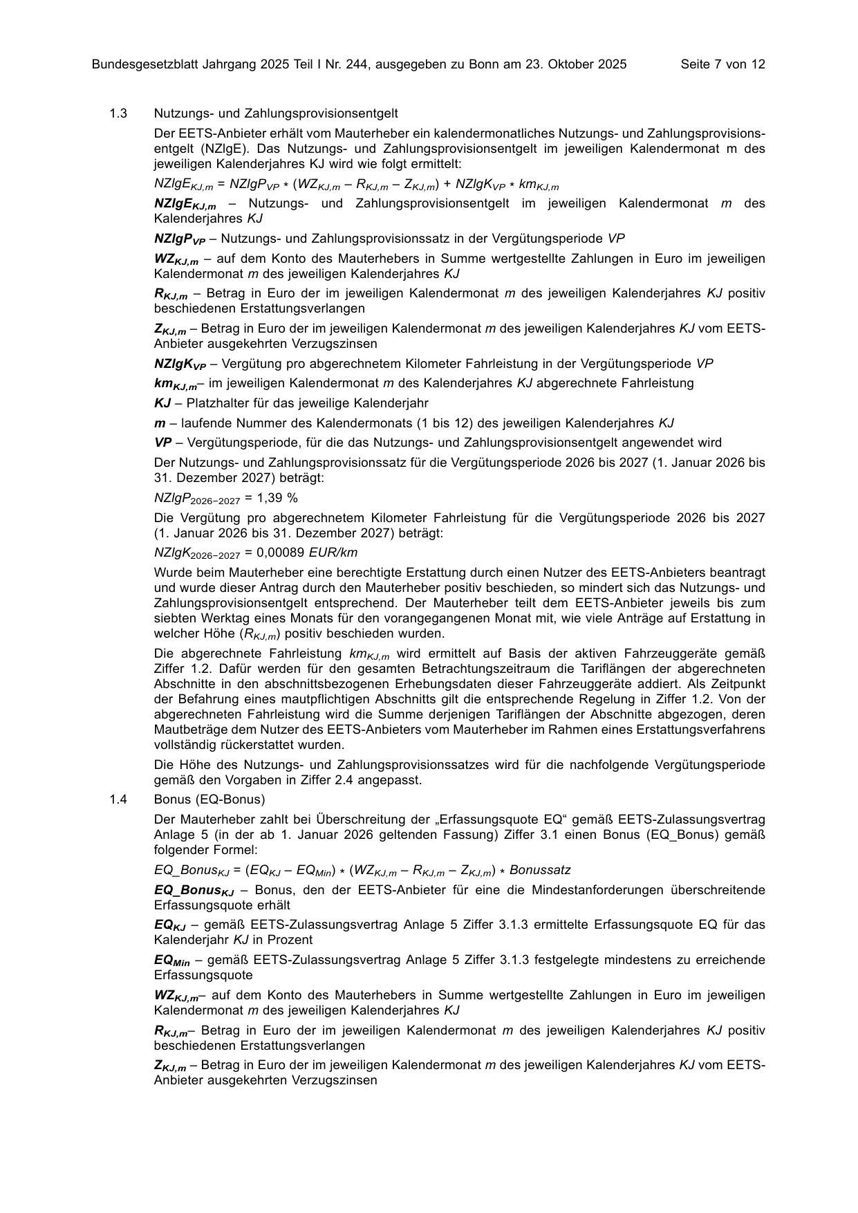 BGBl. 2025, Seite 7 — Originalseite als Abbildung