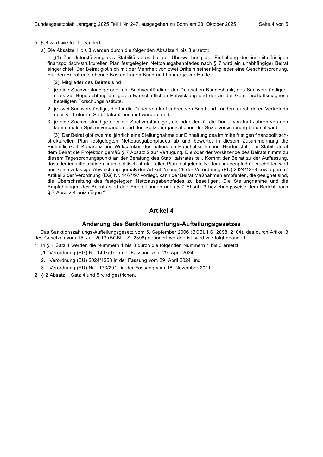 BGBl. 2025, Seite 4 — Originalseite als Abbildung