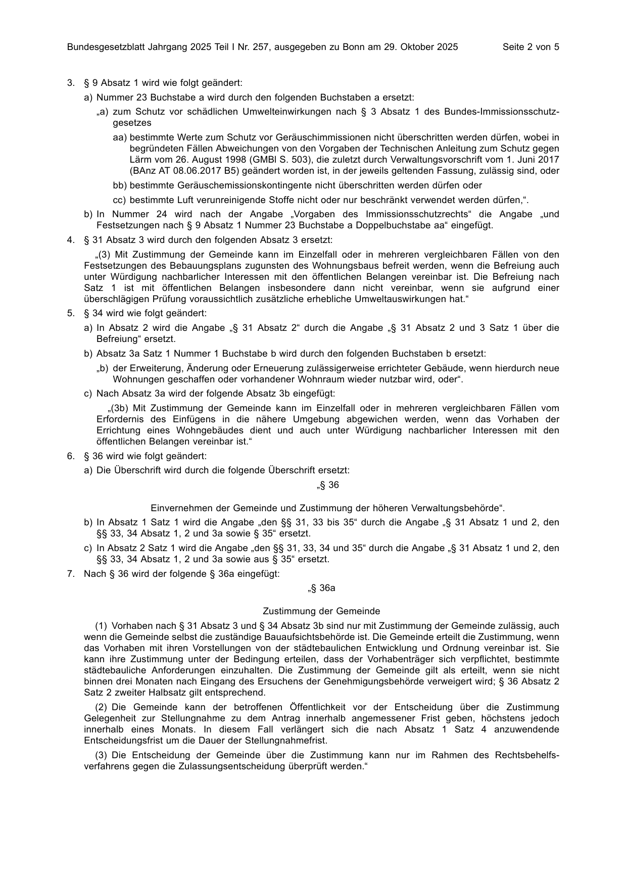 BGBl. 2025, Seite 2 — Originalseite als Abbildung