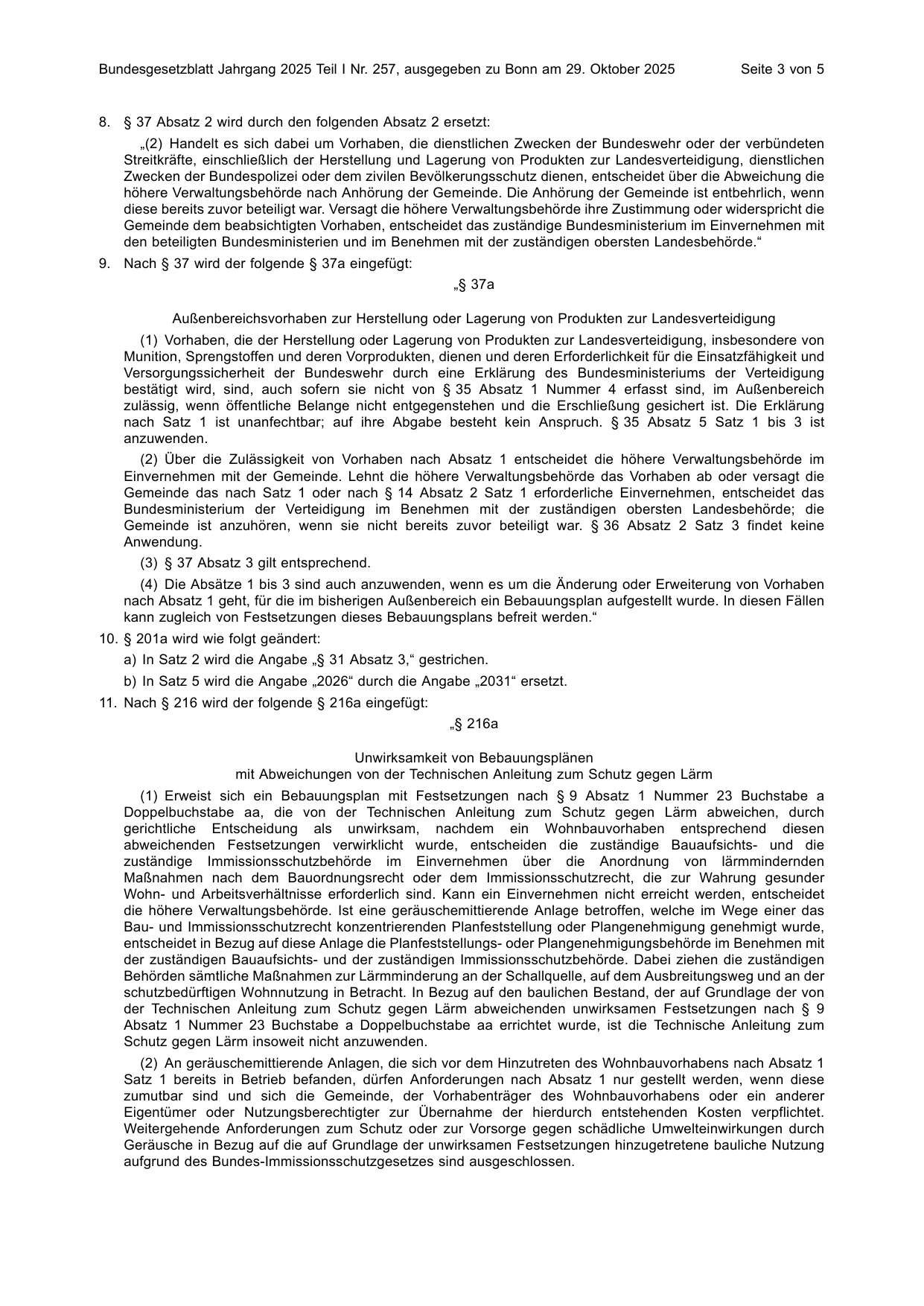BGBl. 2025, Seite 3 — Originalseite als Abbildung