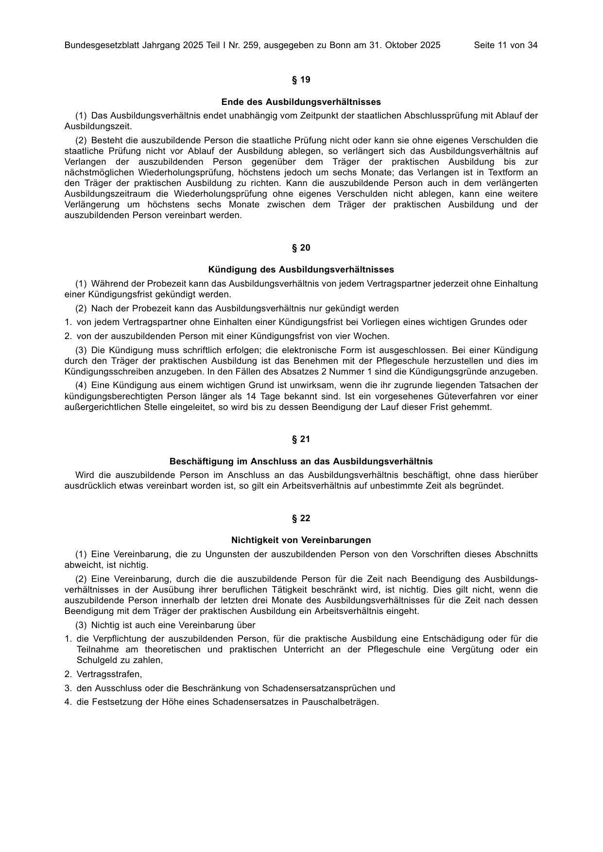 BGBl. 2025, Seite 11 — Originalseite als Abbildung
