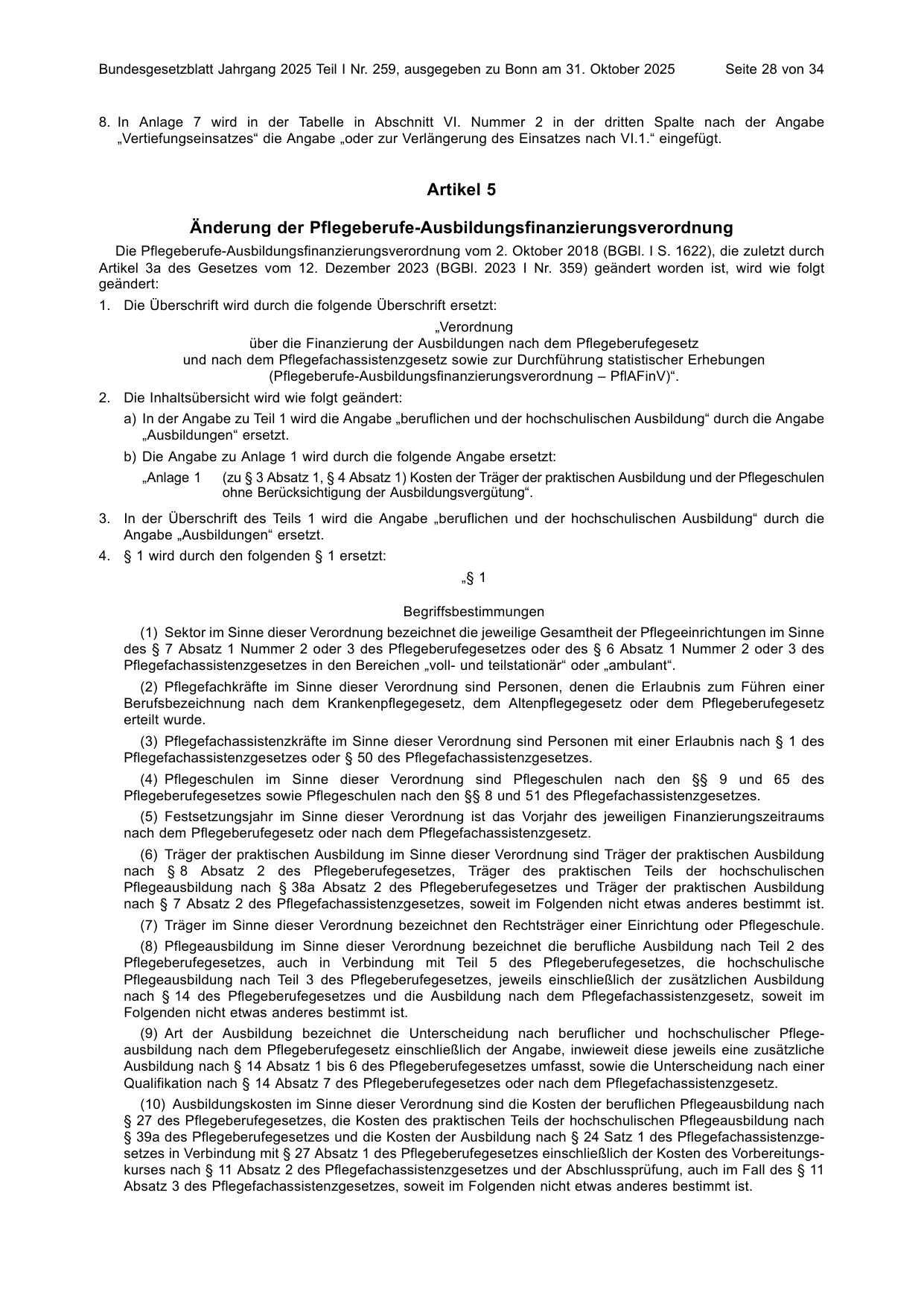 BGBl. 2025, Seite 28 — Originalseite als Abbildung