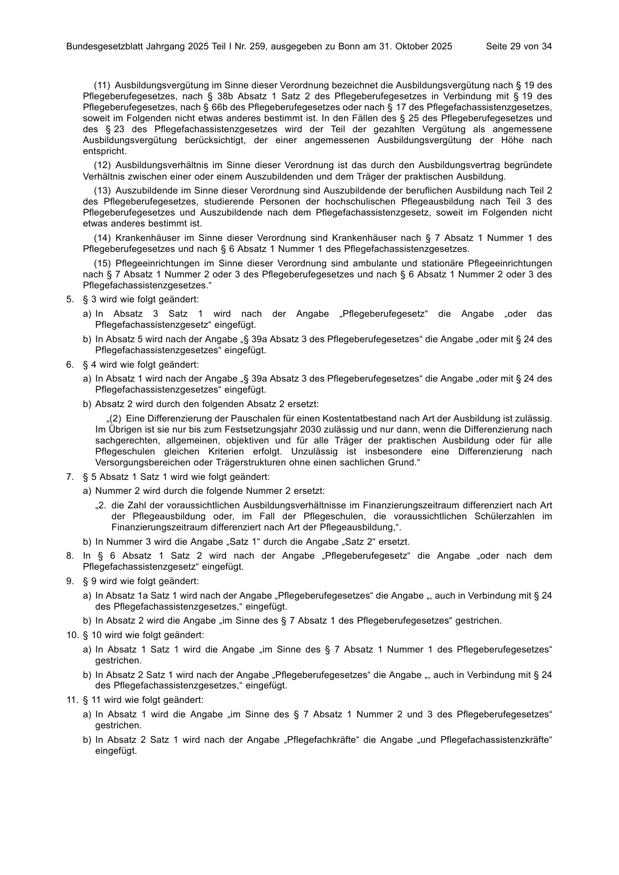 BGBl. 2025, Seite 29 — Originalseite als Abbildung
