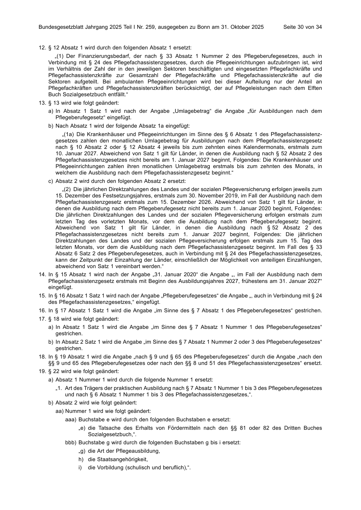 BGBl. 2025, Seite 30 — Originalseite als Abbildung