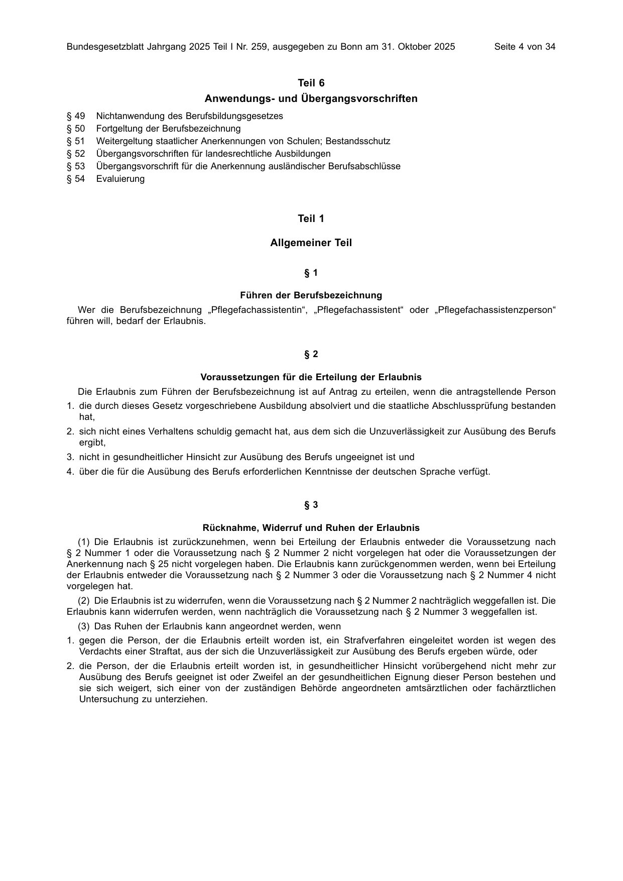 BGBl. 2025, Seite 4 — Originalseite als Abbildung
