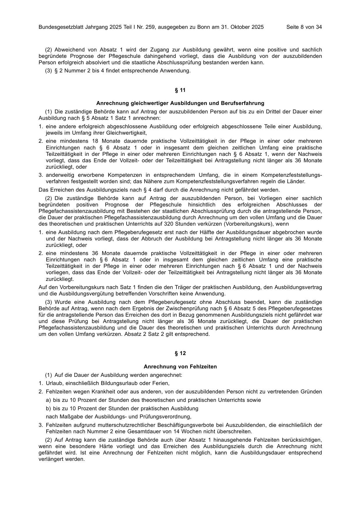 BGBl. 2025, Seite 8 — Originalseite als Abbildung