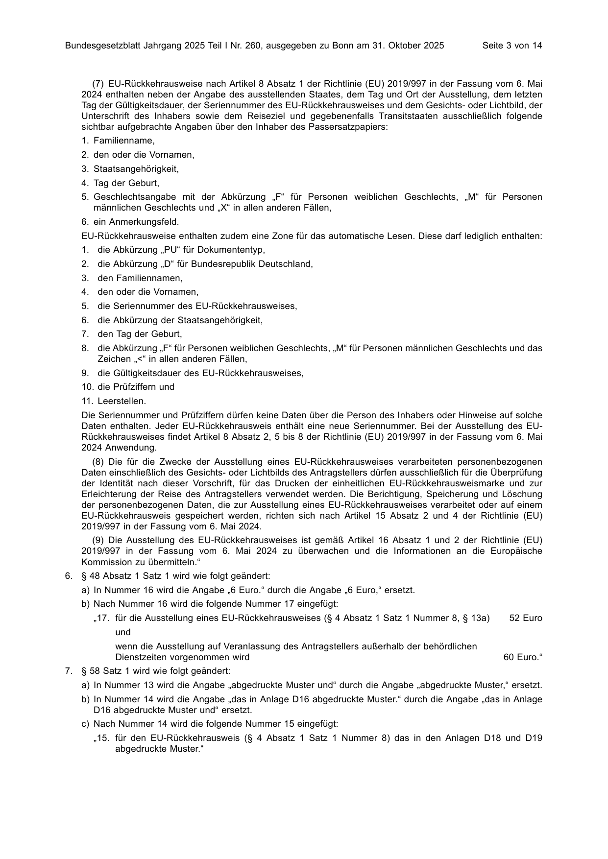 BGBl. 2025, Seite 3 — Originalseite als Abbildung