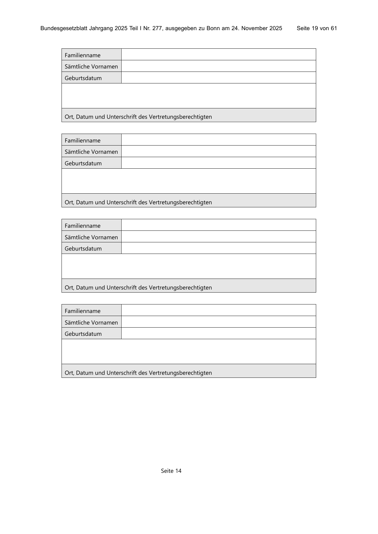 BGBl. 2025, Seite 19 — Originalseite als Abbildung