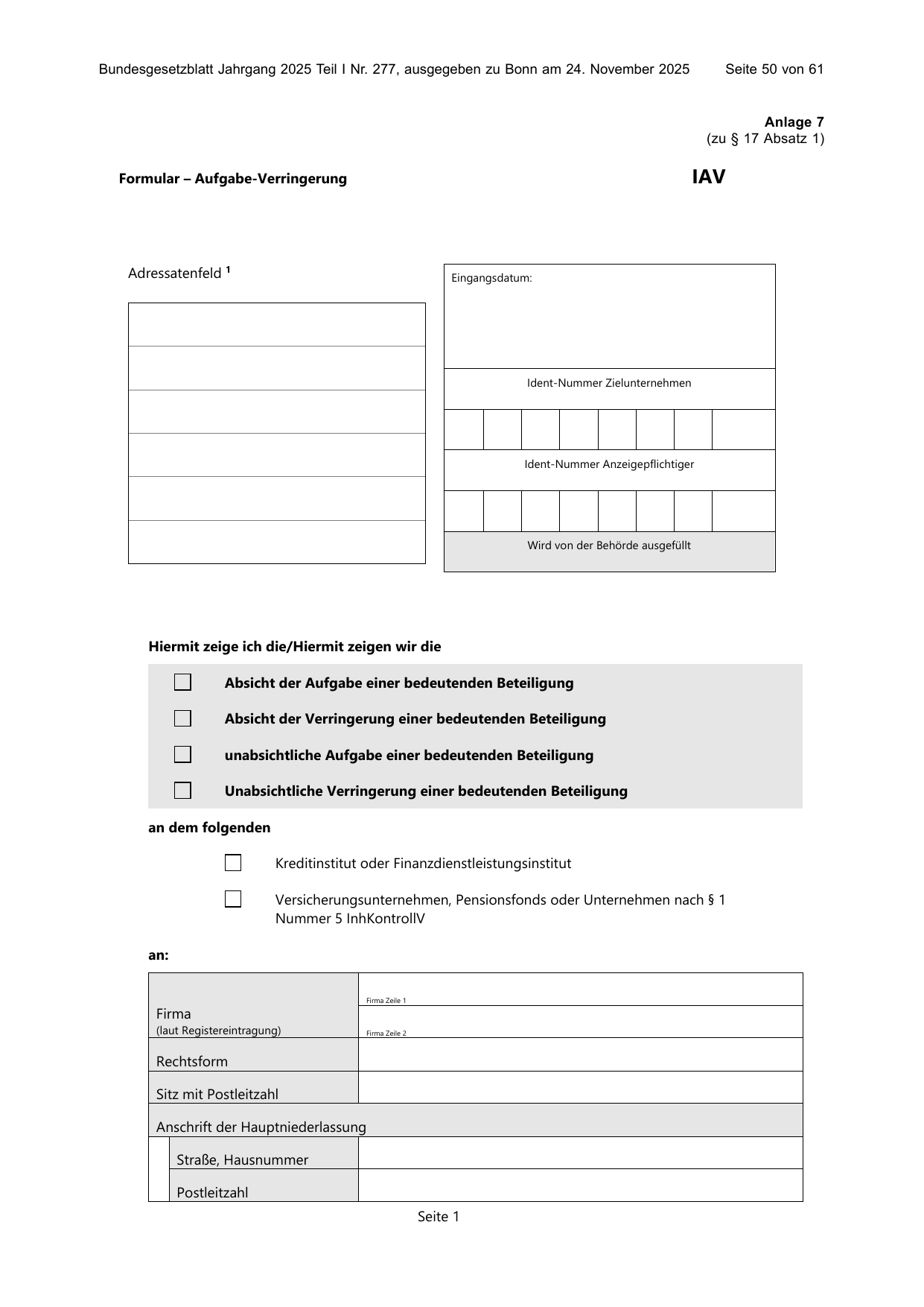 BGBl. 2025, Seite 50 — Originalseite als Abbildung