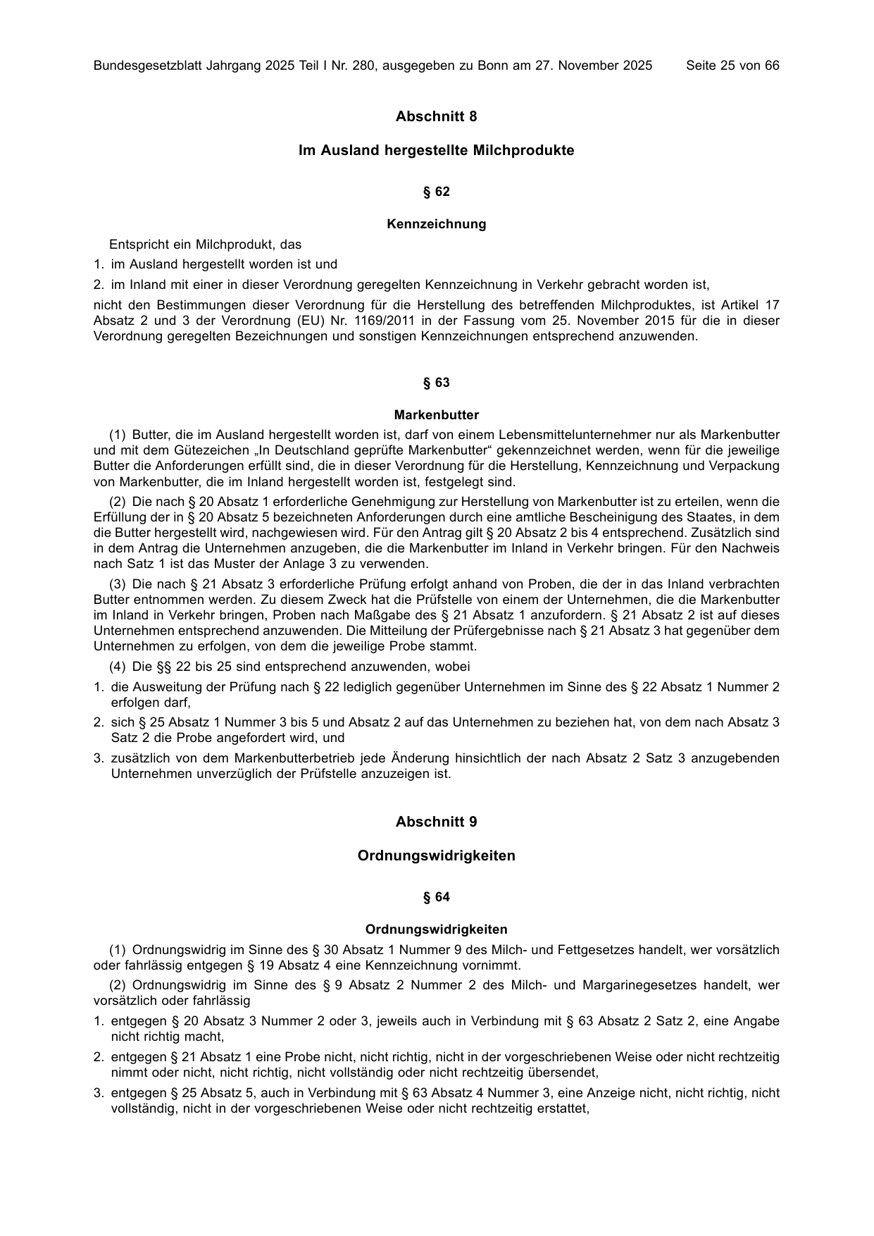BGBl. 2025, Seite 25 — Originalseite als Abbildung