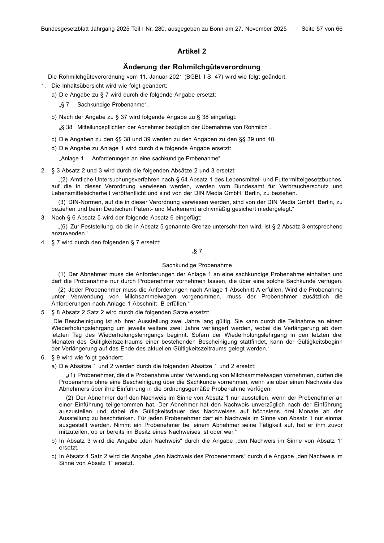 BGBl. 2025, Seite 57 — Originalseite als Abbildung