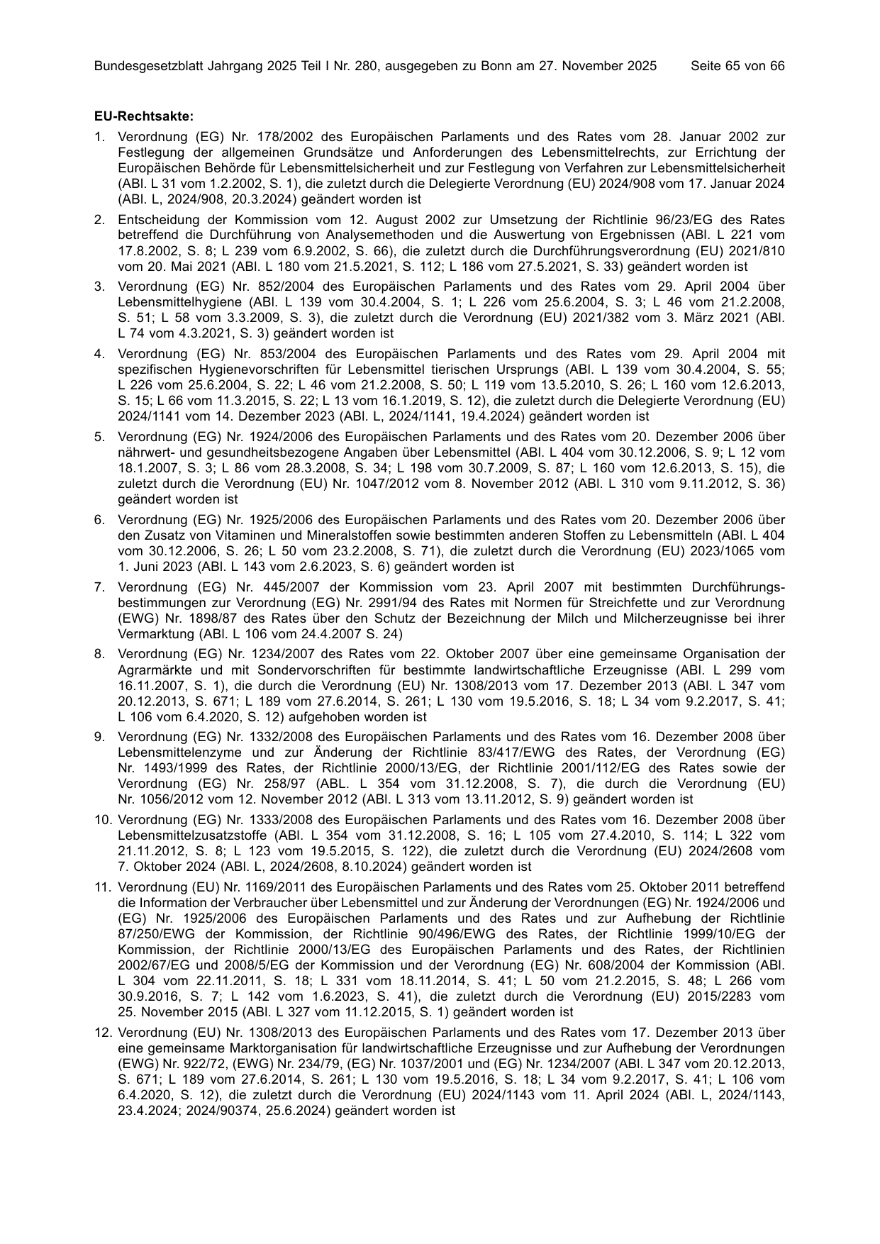 BGBl. 2025, Seite 65 — Originalseite als Abbildung