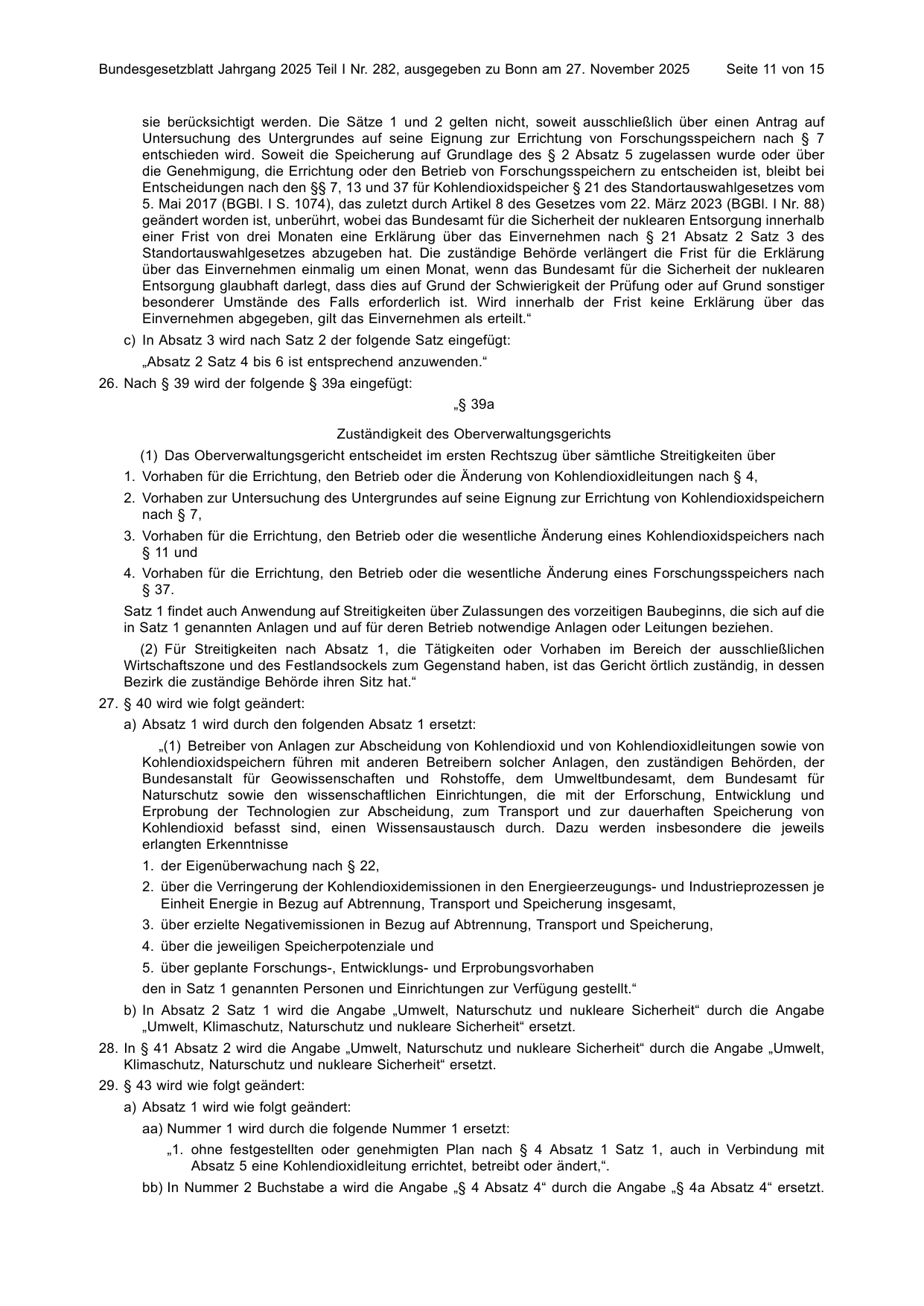 BGBl. 2025, Seite 11 — Originalseite als Abbildung