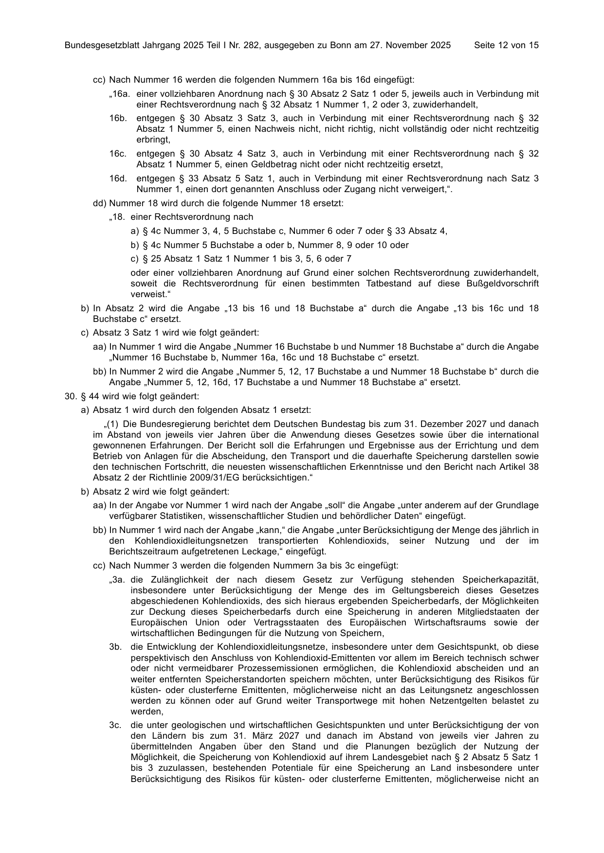 BGBl. 2025, Seite 12 — Originalseite als Abbildung