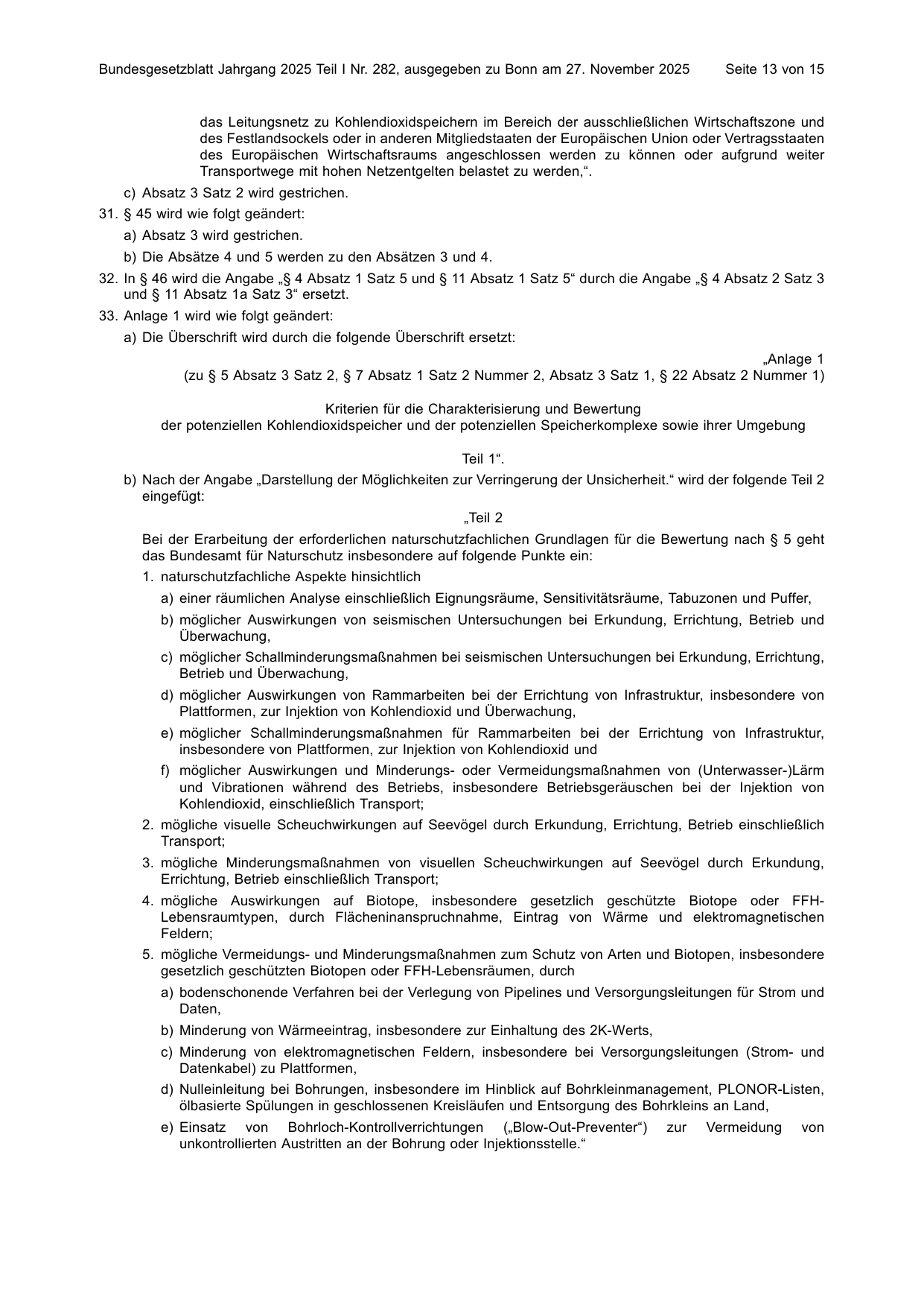 BGBl. 2025, Seite 13 — Originalseite als Abbildung