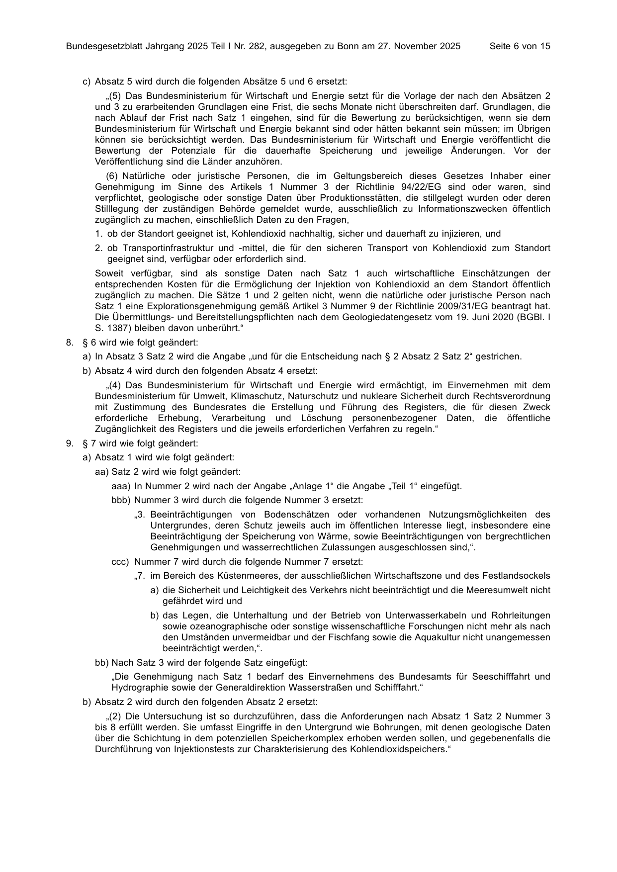 BGBl. 2025, Seite 6 — Originalseite als Abbildung