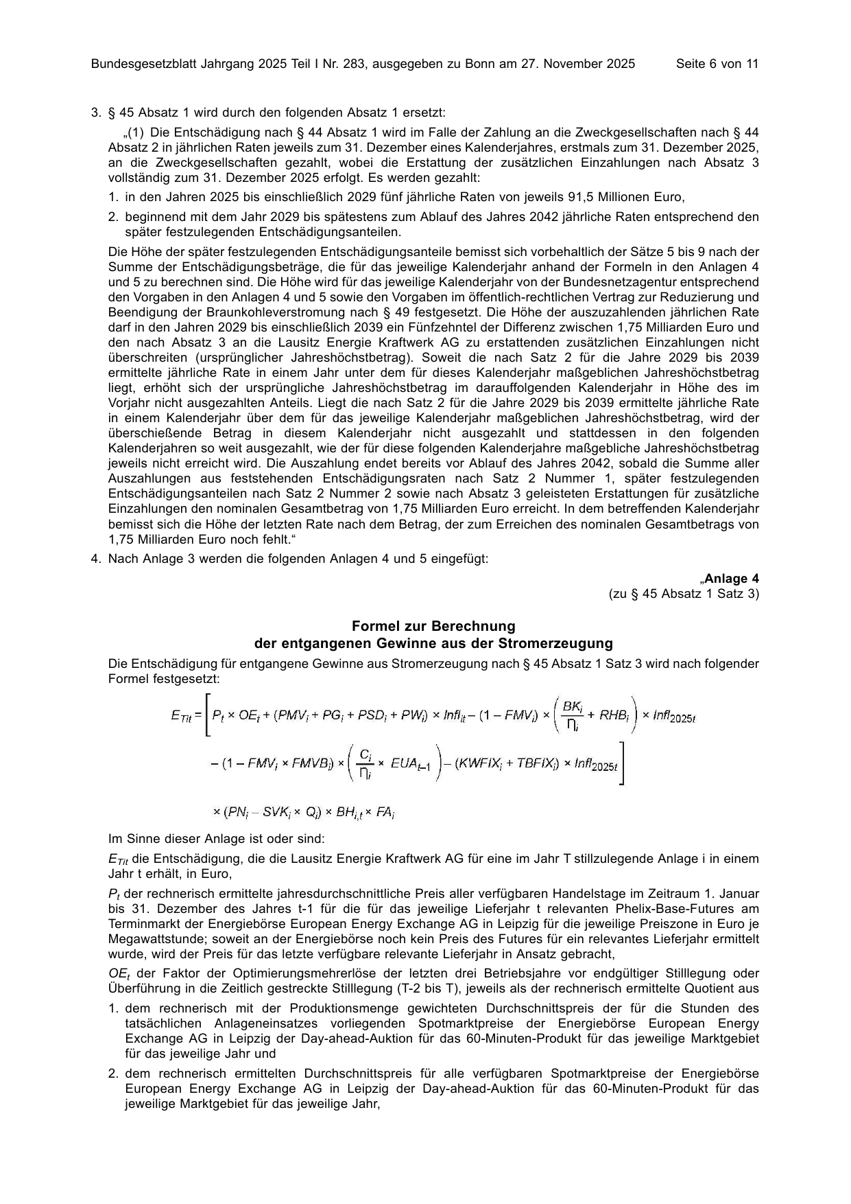 BGBl. 2025, Seite 6 — Originalseite als Abbildung