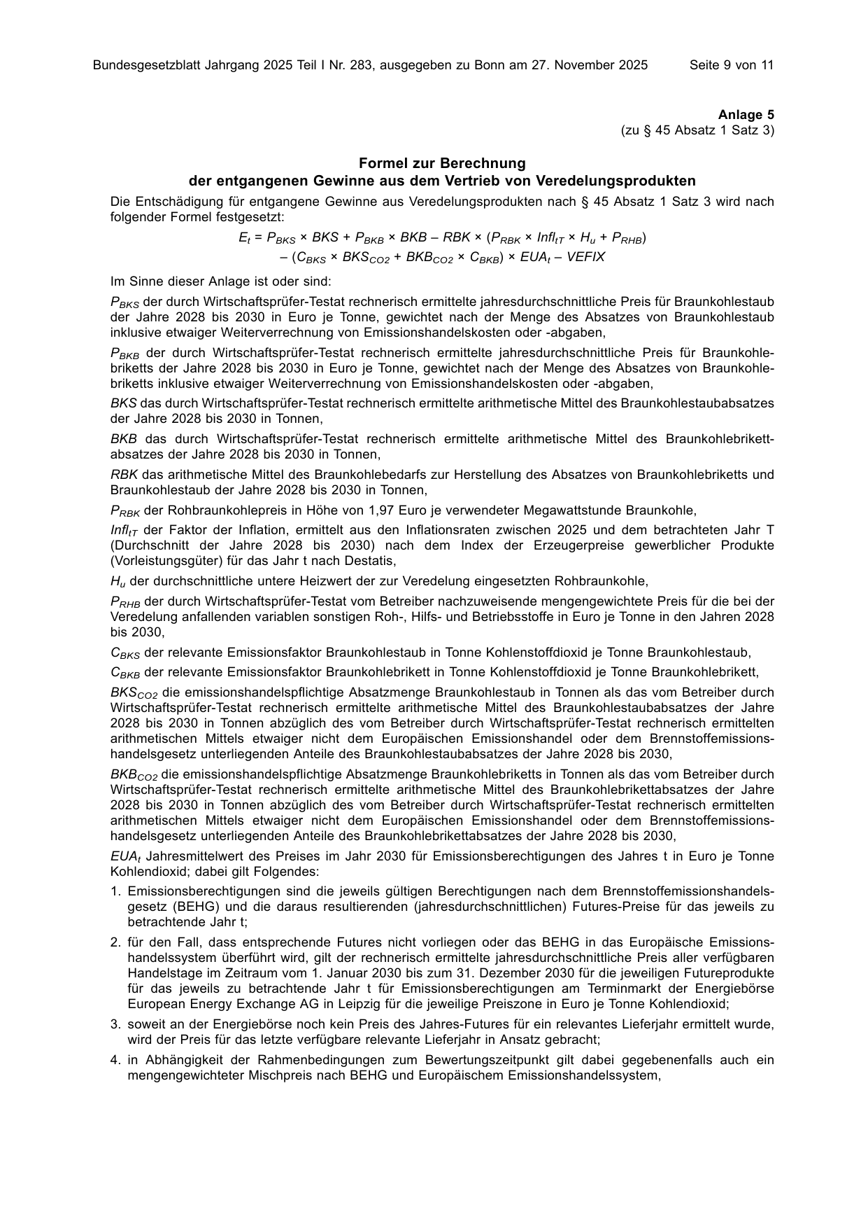 BGBl. 2025, Seite 9 — Originalseite als Abbildung