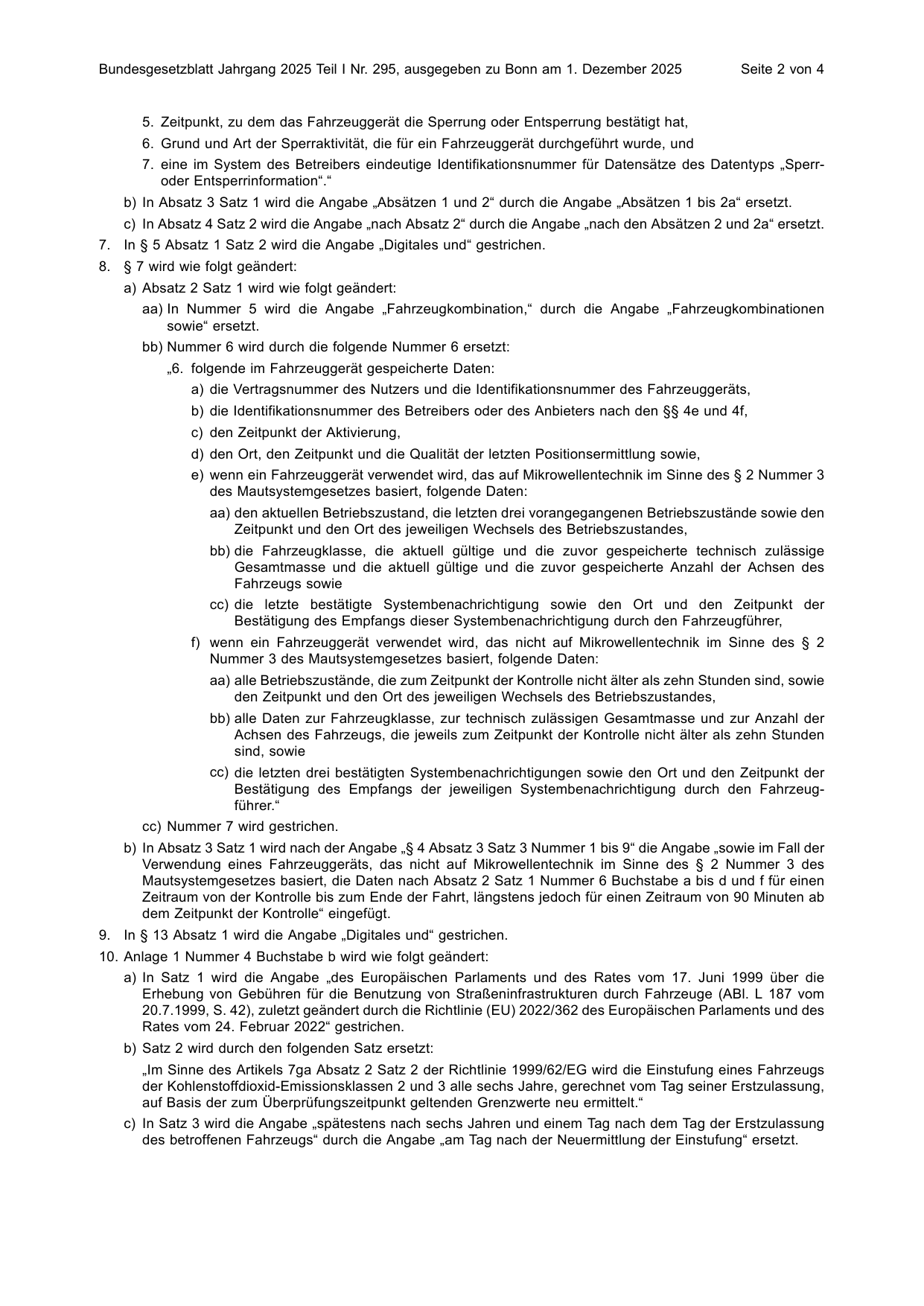 BGBl. 2025, Seite 2 — Originalseite als Abbildung