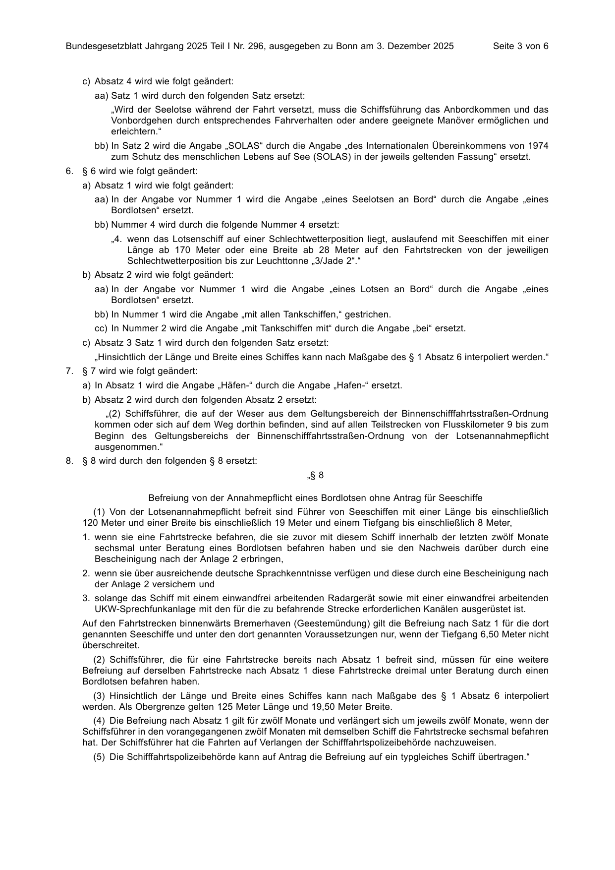 BGBl. 2025, Seite 3 — Originalseite als Abbildung