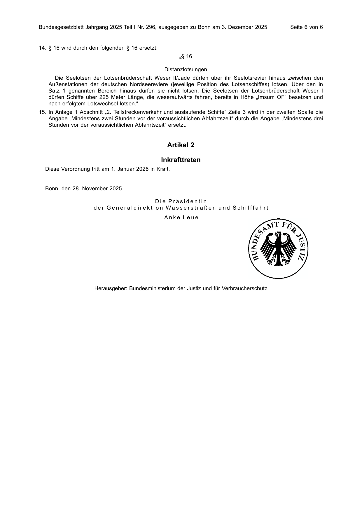 BGBl. 2025, Seite 6 — Originalseite als Abbildung