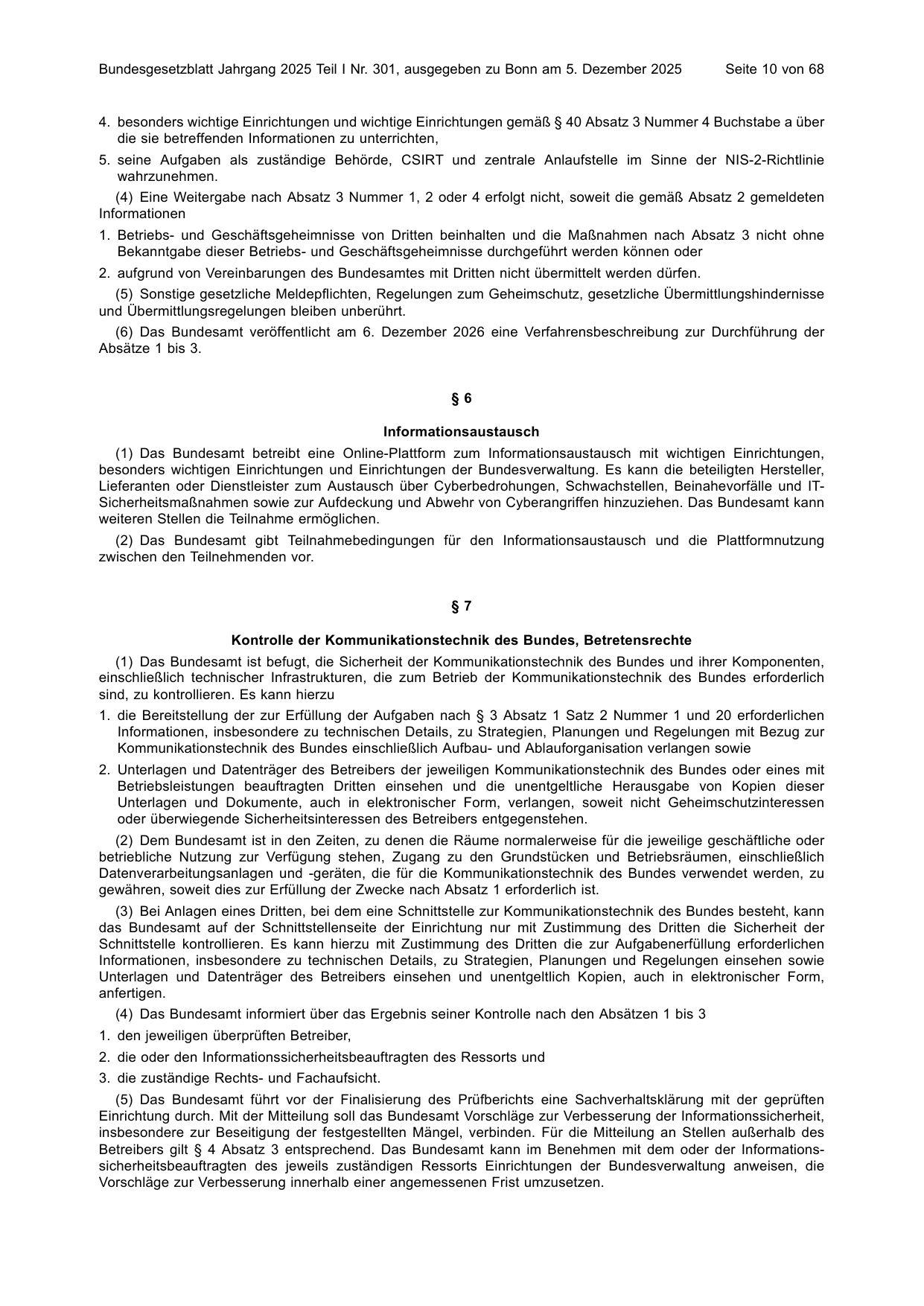 BGBl. 2025, Seite 10 — Originalseite als Abbildung