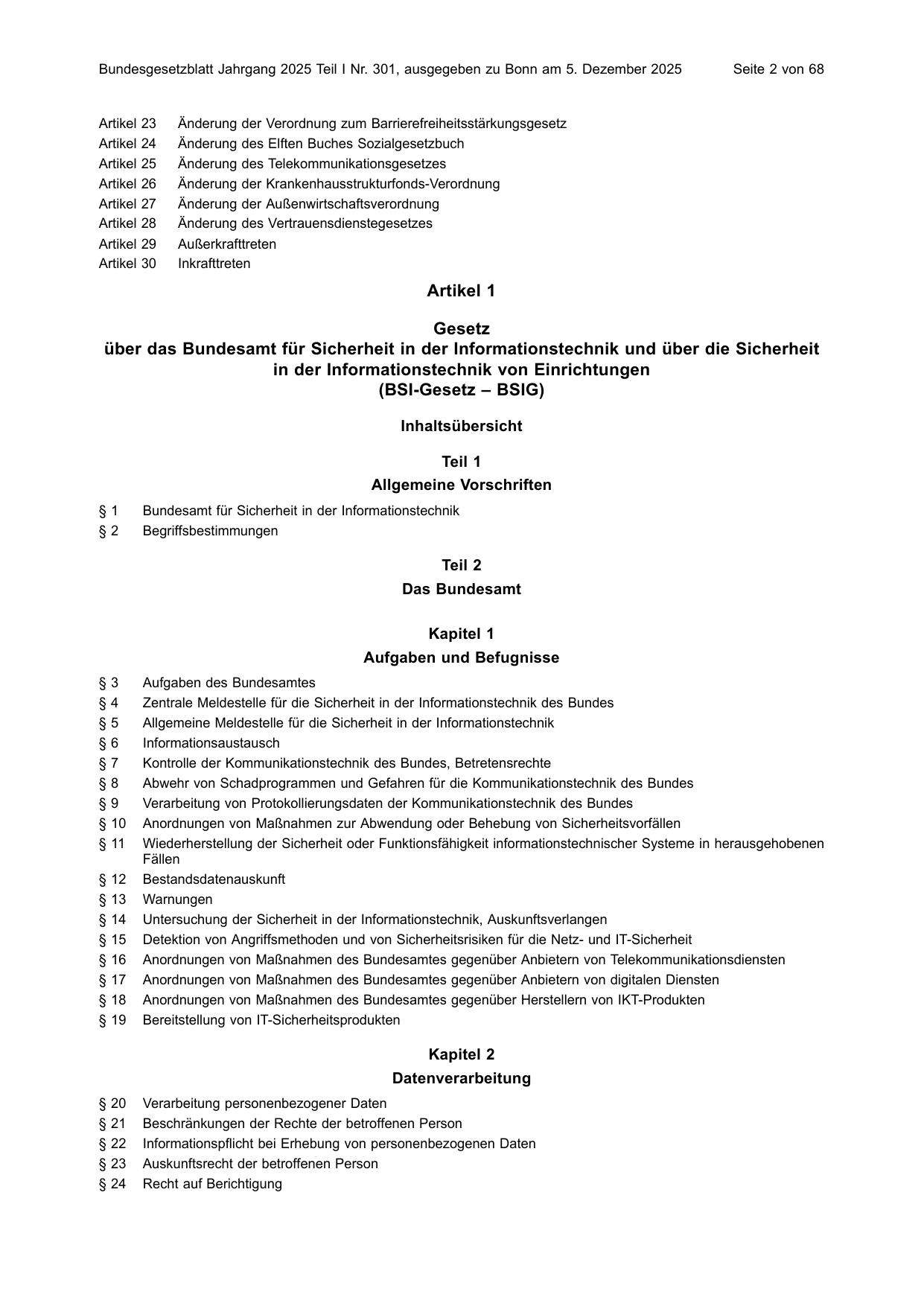 BGBl. 2025, Seite 2 — Originalseite als Abbildung