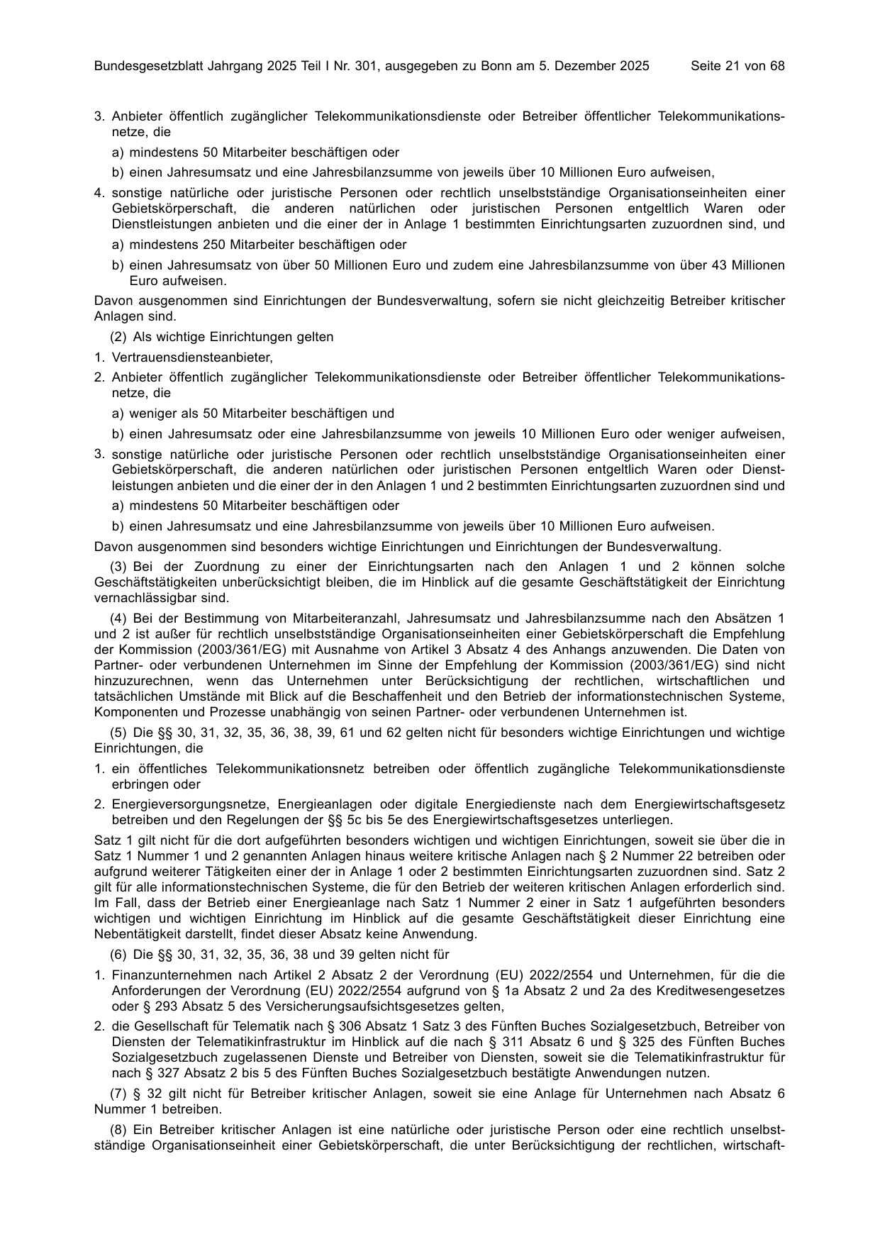 BGBl. 2025, Seite 21 — Originalseite als Abbildung