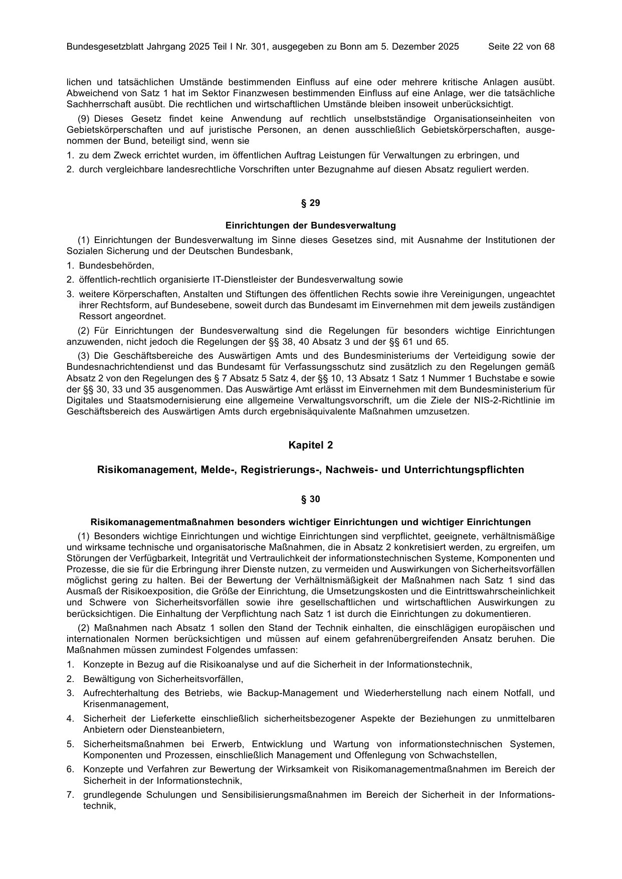 BGBl. 2025, Seite 22 — Originalseite als Abbildung