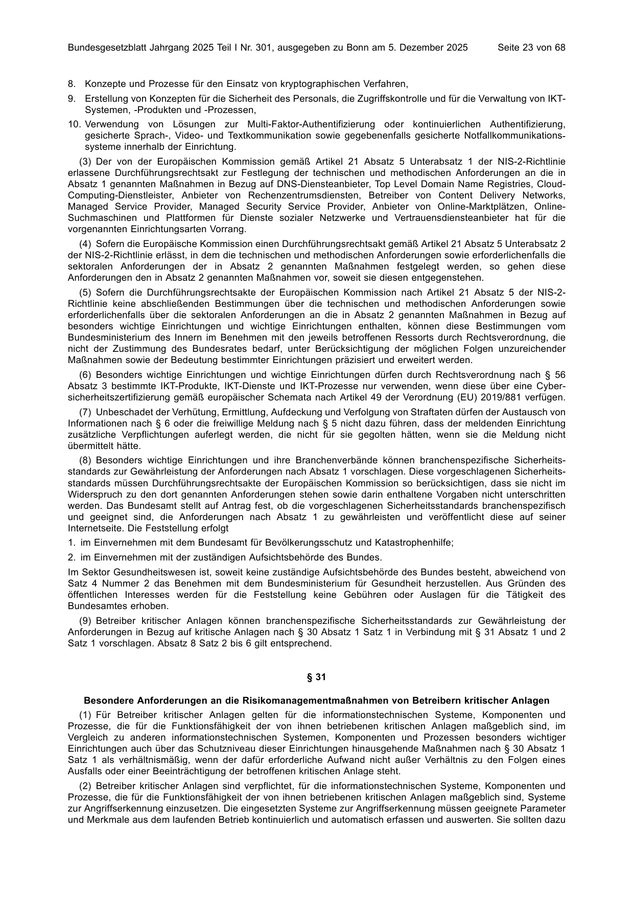BGBl. 2025, Seite 23 — Originalseite als Abbildung
