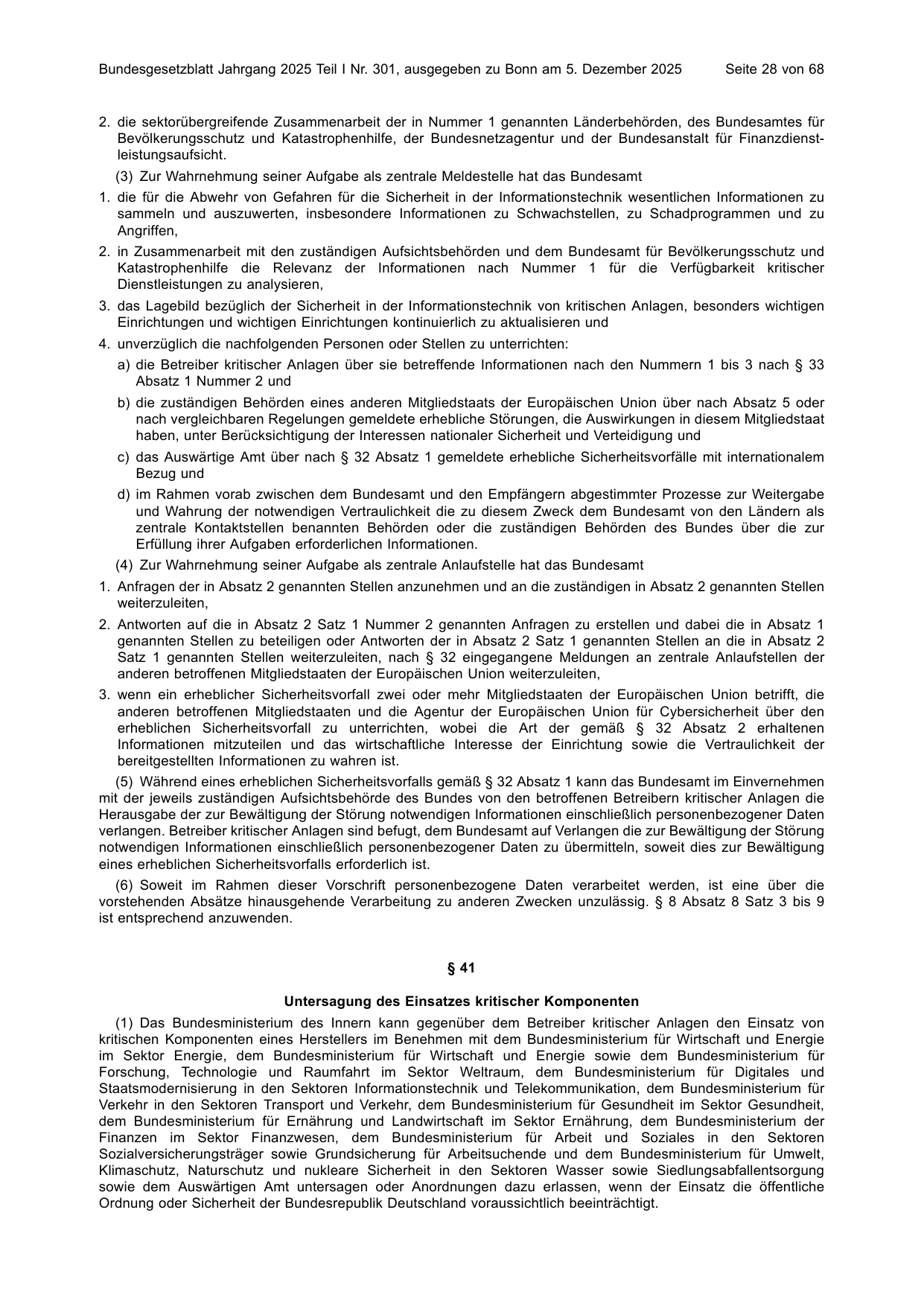 BGBl. 2025, Seite 28 — Originalseite als Abbildung